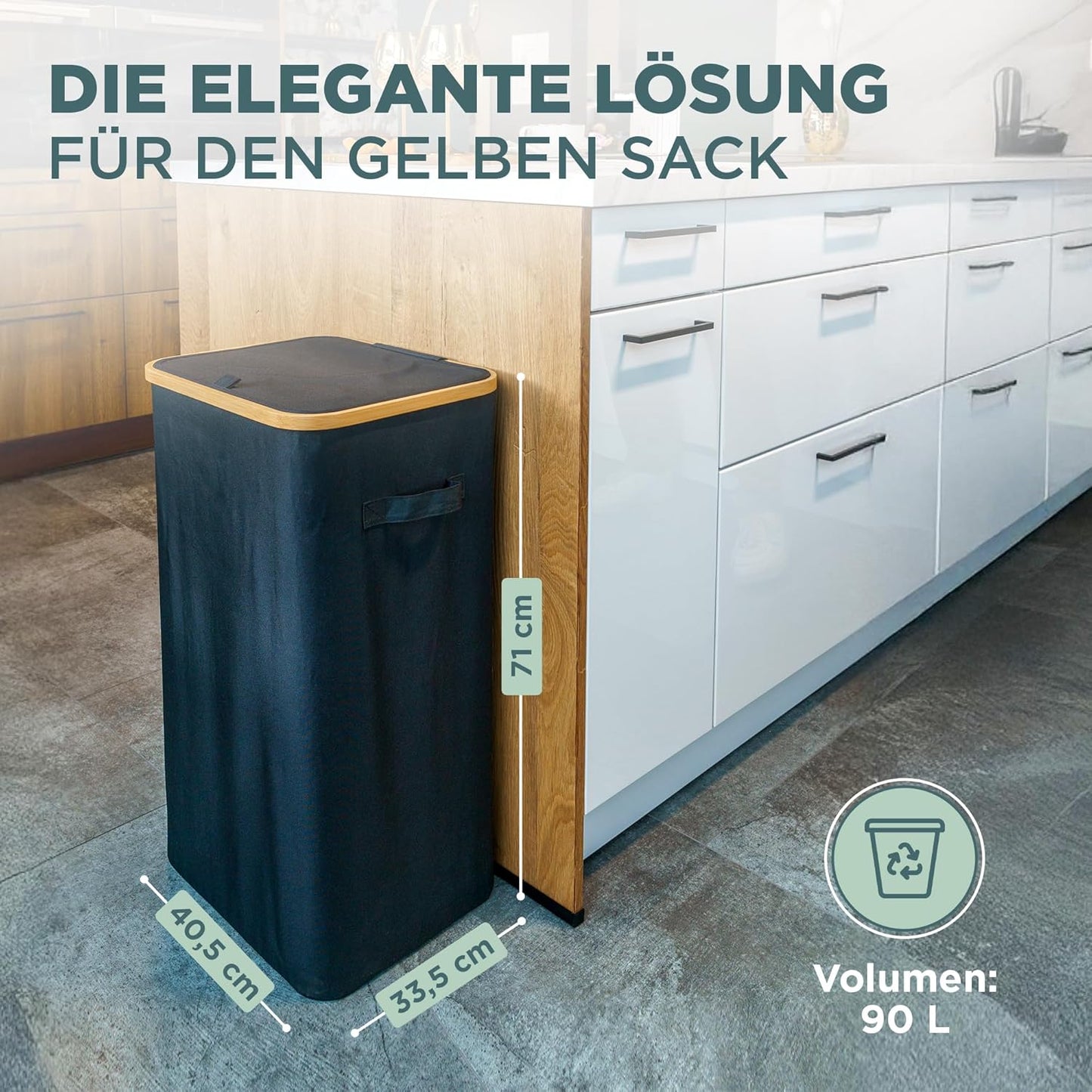 Müllsackständer mit Deckel
