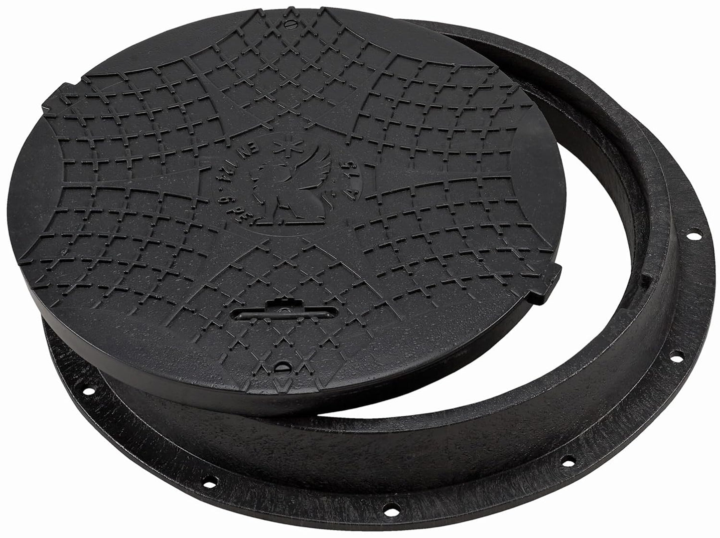 Hochbelastbarer Schachtdeckel DN600/800, 15 kN, Schwarz