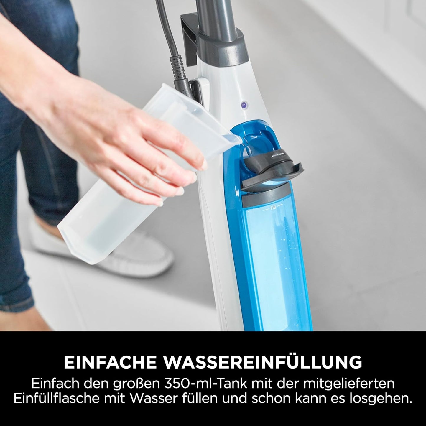 Klik n' Flip Dampfreiniger mit 2 waschbaren Reinigungspads, Klik n' Flip Manual