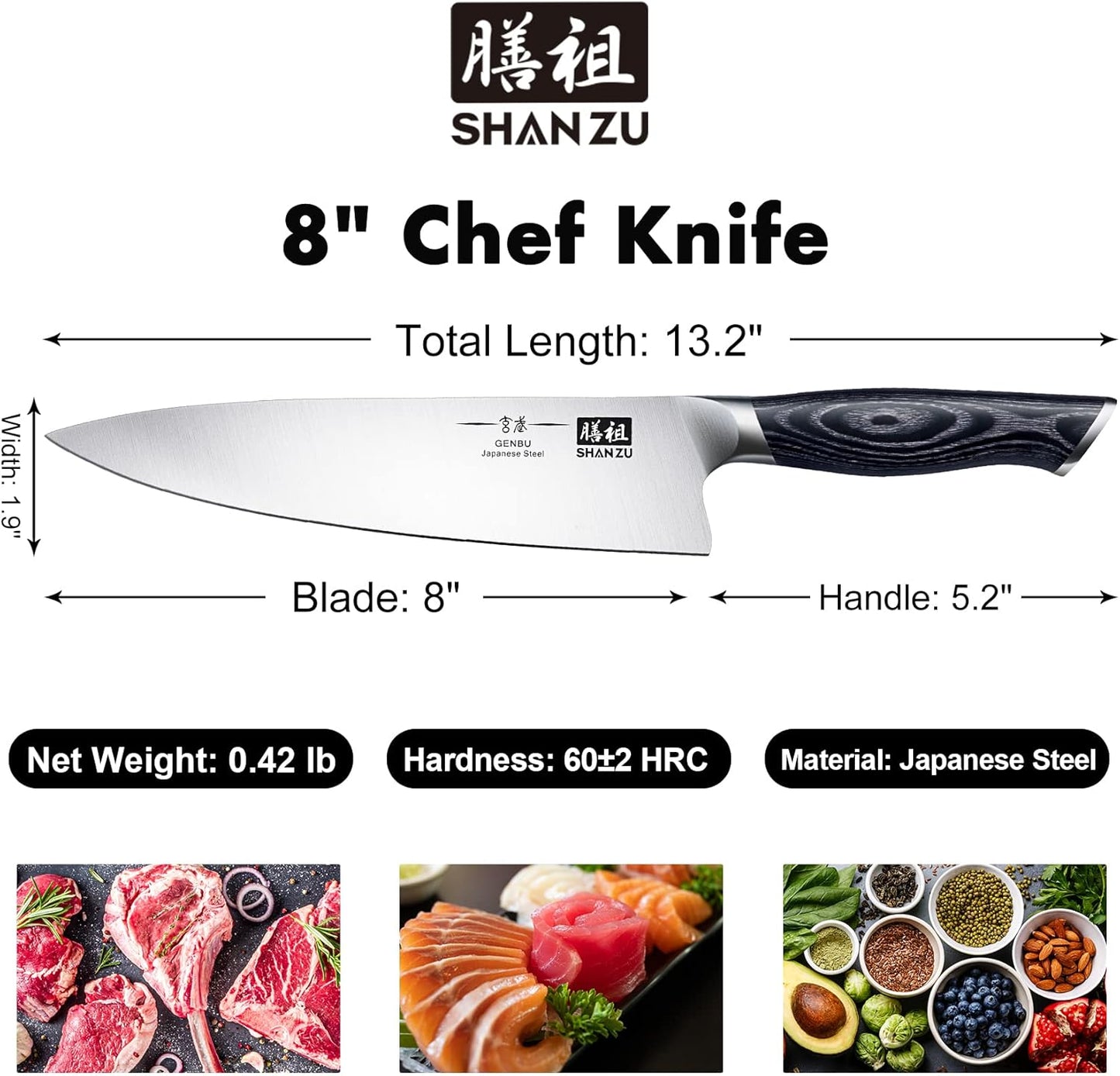 Profi Küchenmesser, Kochmesser 20 cm