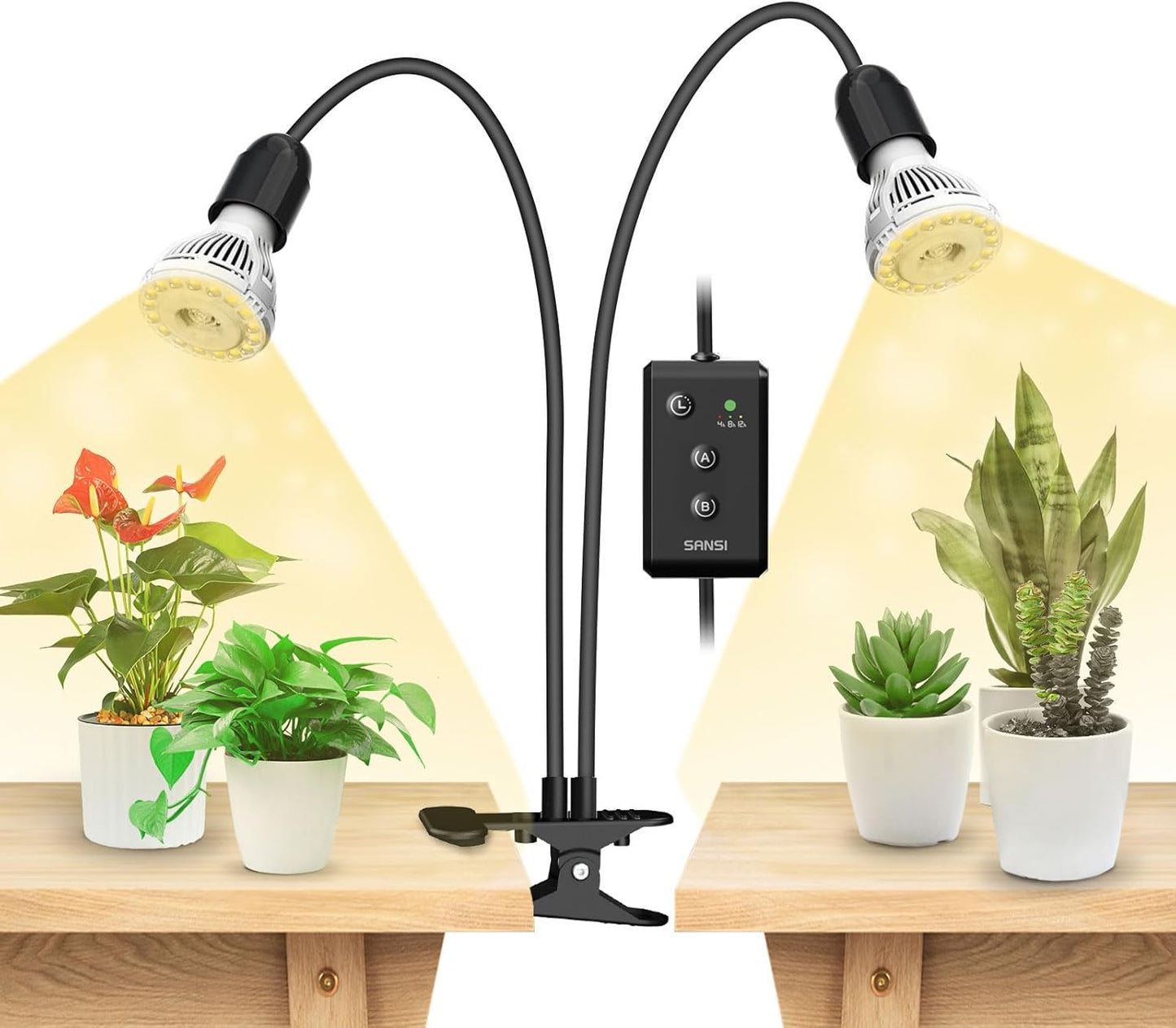 LED Pflanzenlampe mit Timer und Schwanenhals, 20W mit Timer