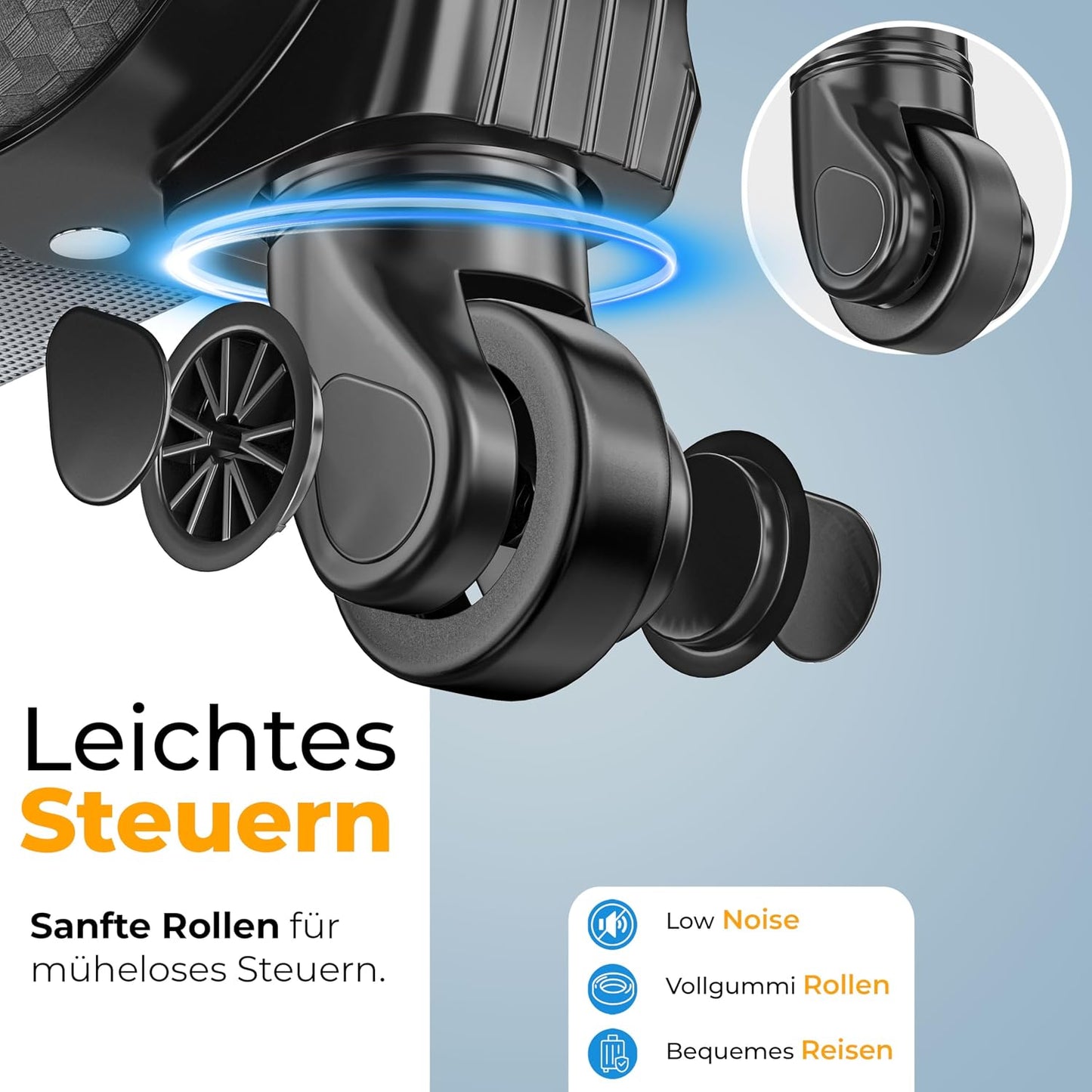 4-teiliges Reisekoffer-Set, Grau