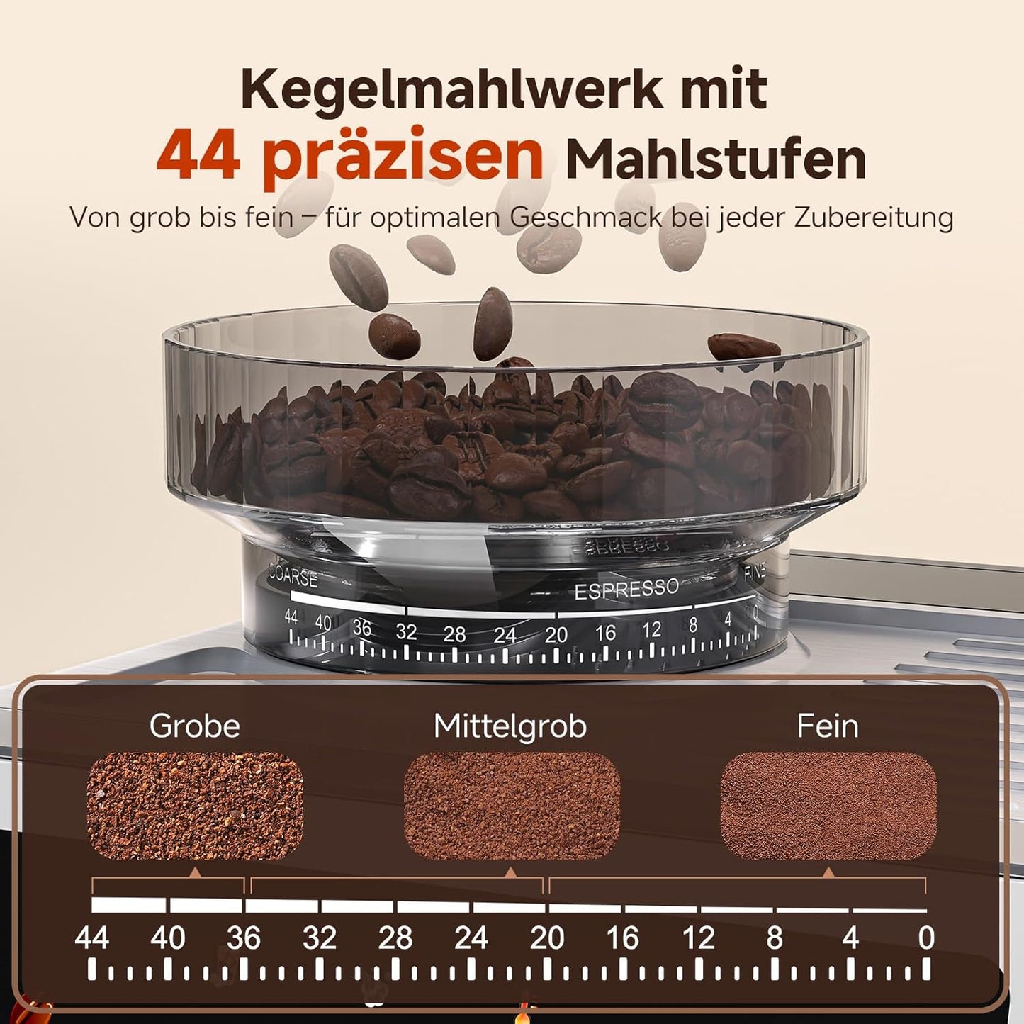 Siebträgermaschine mit Cold-Brew-Funktion, 1.8L Silver
