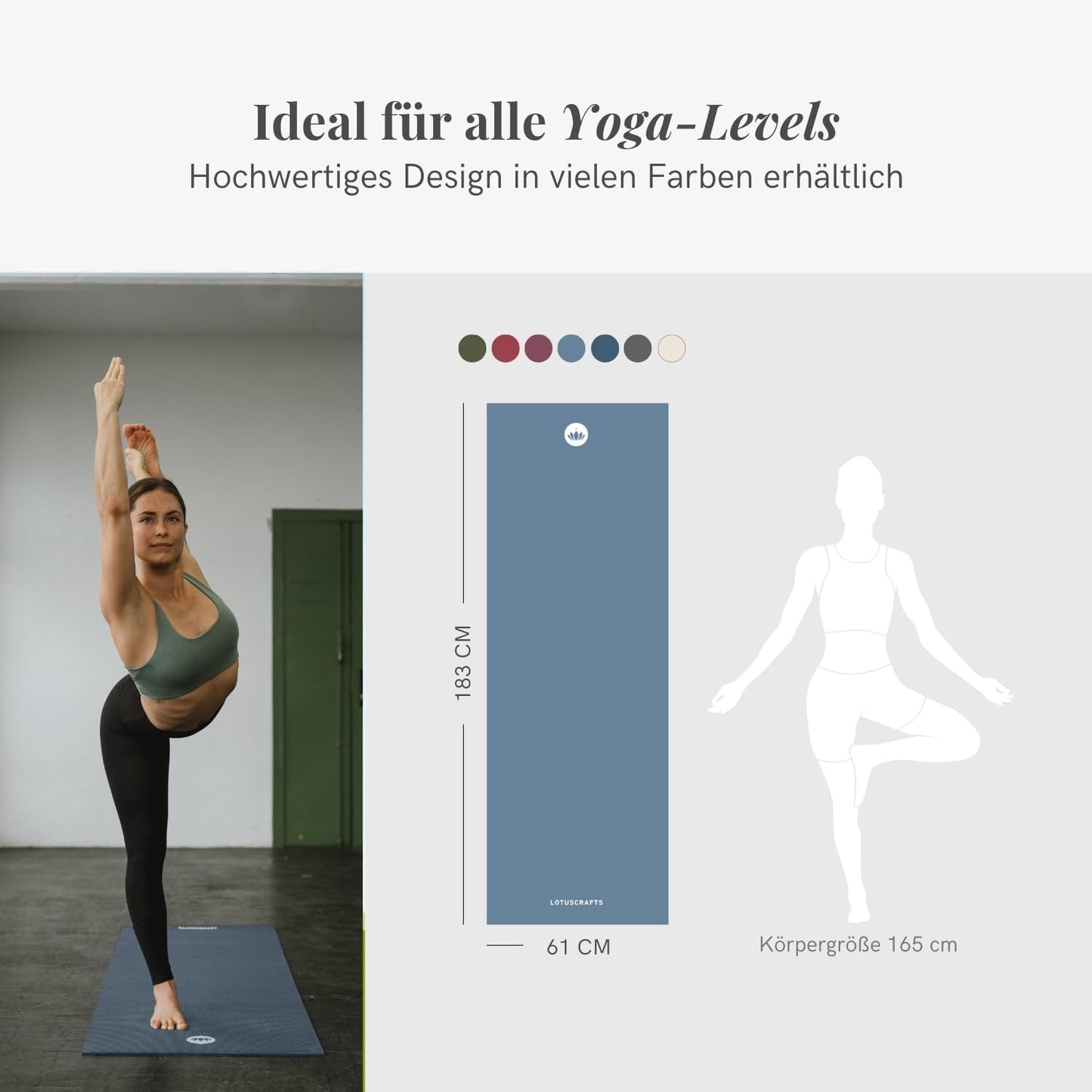 Yogamatte Mudra, Standard / Indigo Dust