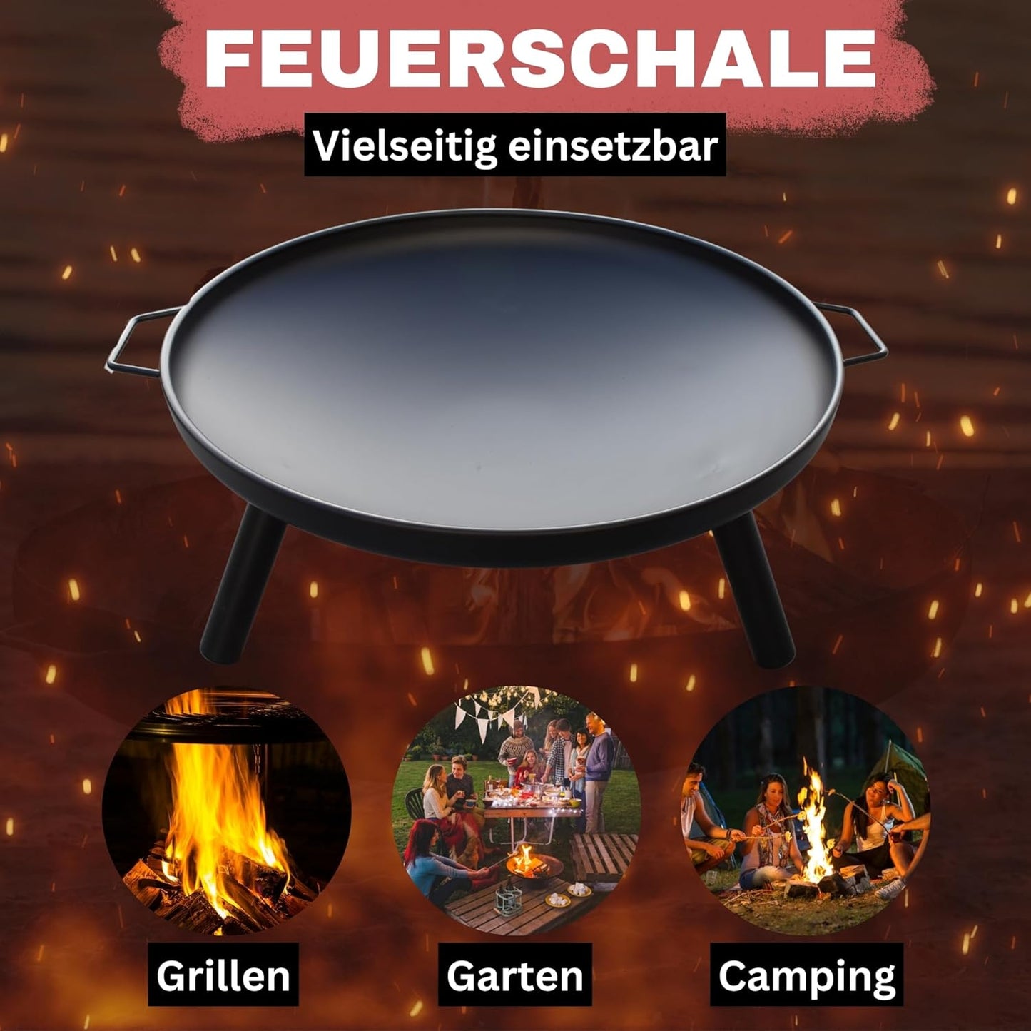 Feuerschale mit Griffen
