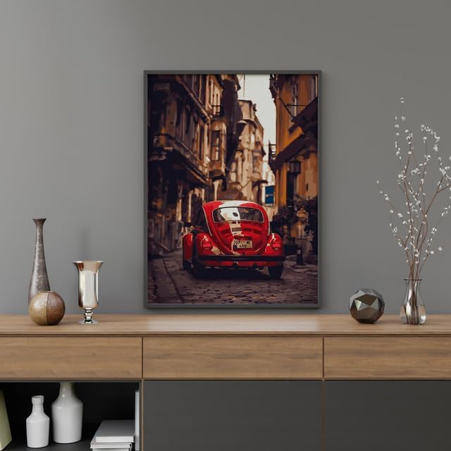Malen nach Zahlen Set 40x50 cm, Rotes Auto