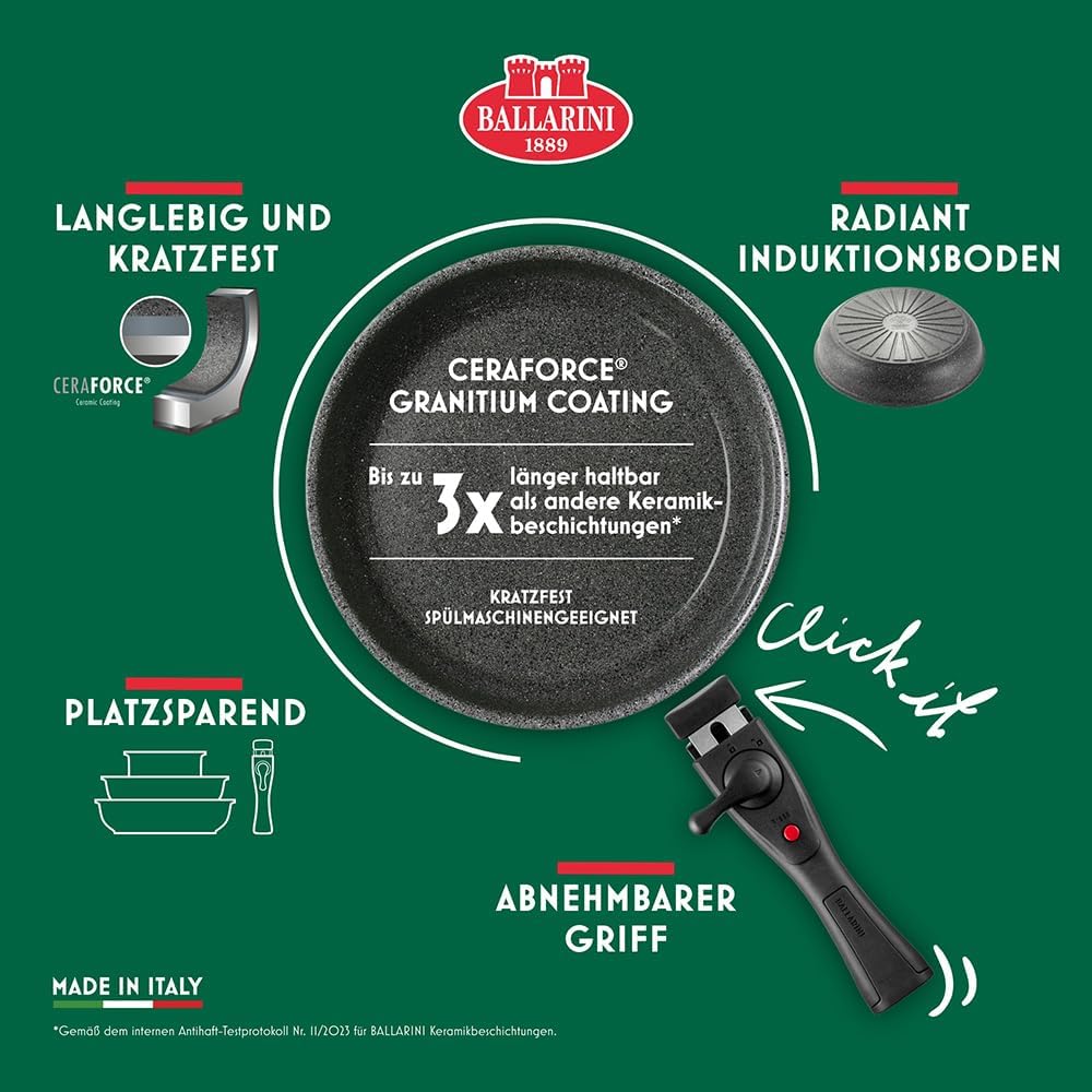 4-tlg Torre Bratpfannen Set 20 + 28cm, 2-tlg (inkl. 2 Griffe)