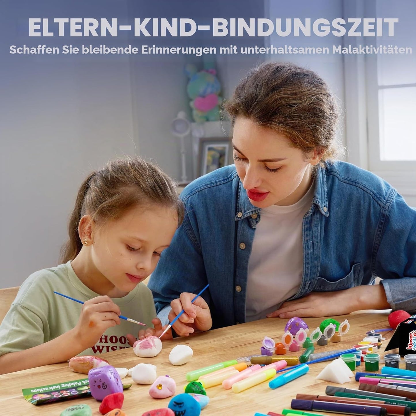 Steinmalerei-Set mit 18 Farben