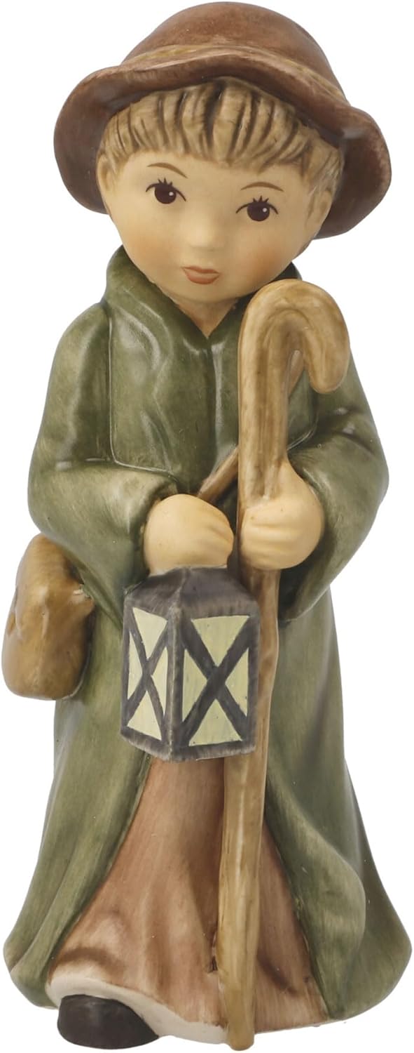 Krippenfigur Hirte, 11,5cm, Mehrfarbig