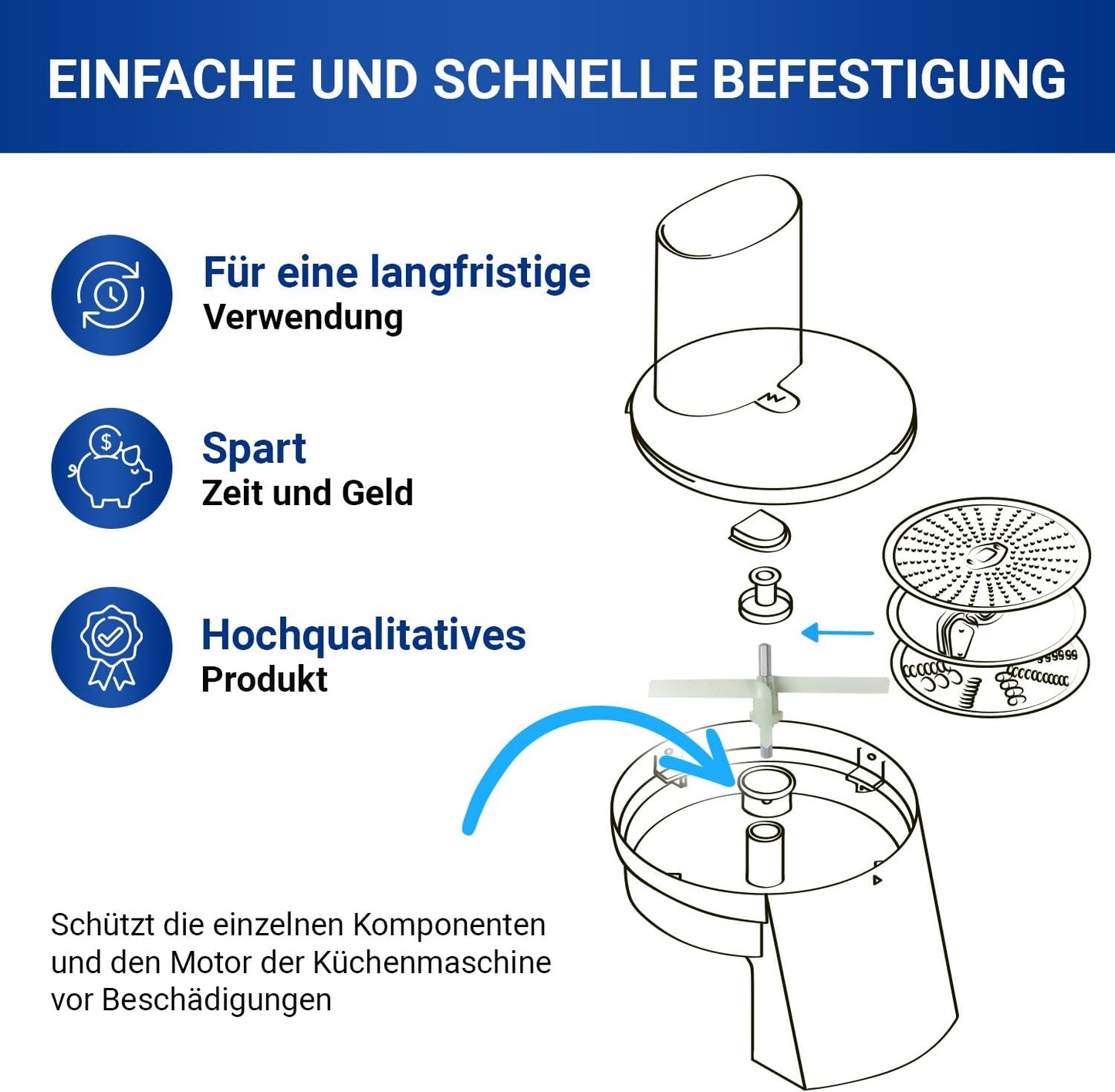 Mitnehmer-Set für Bosch Küchenmaschinen (2 Stück), 2 Stück