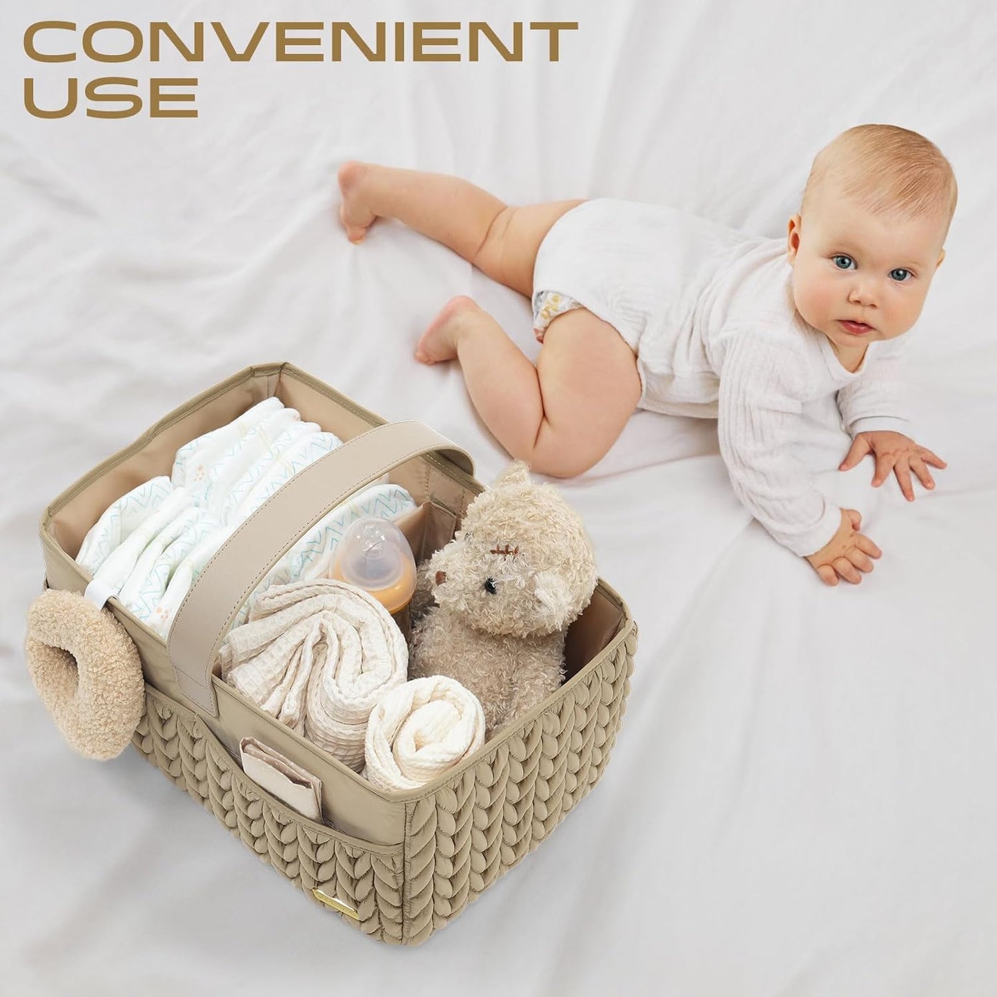 Baby-Wickelkorb, Beige