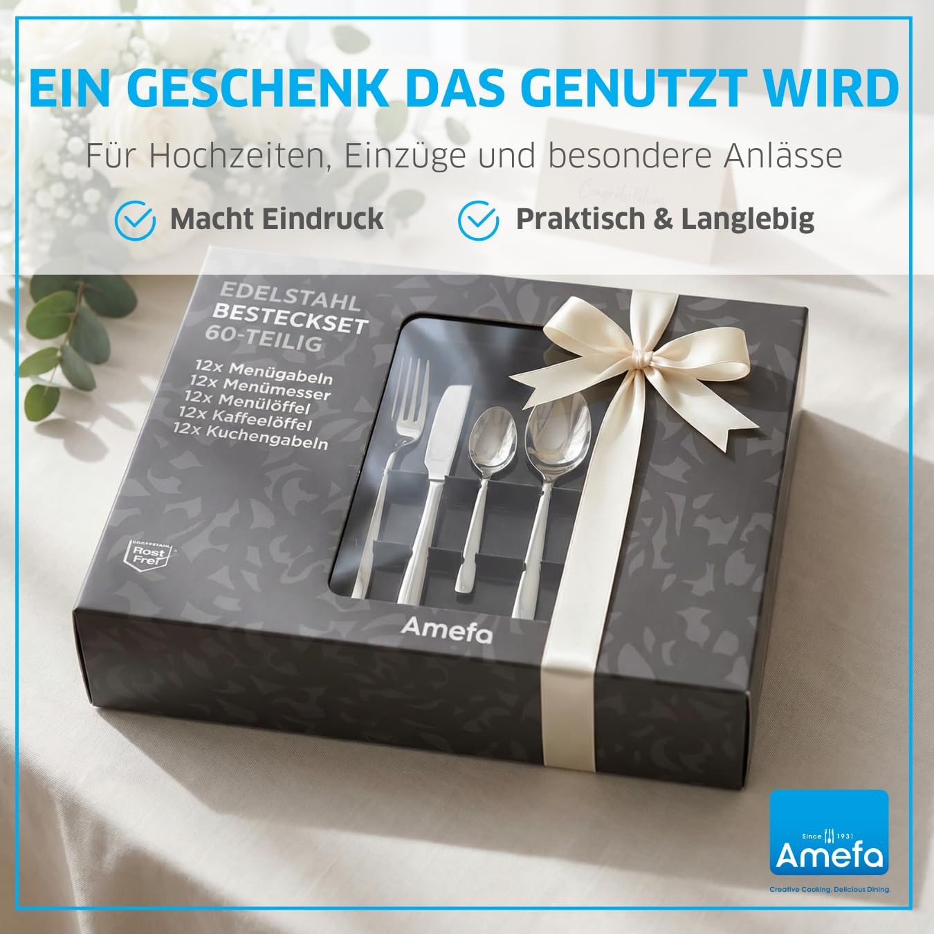 60-teiliges Besteckset Fresh, 60-teilig