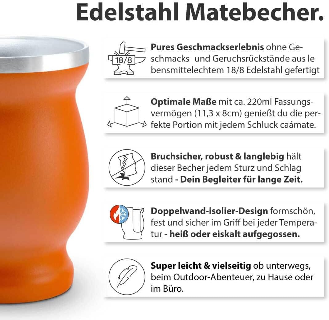 Mate Set für Zwei, rot