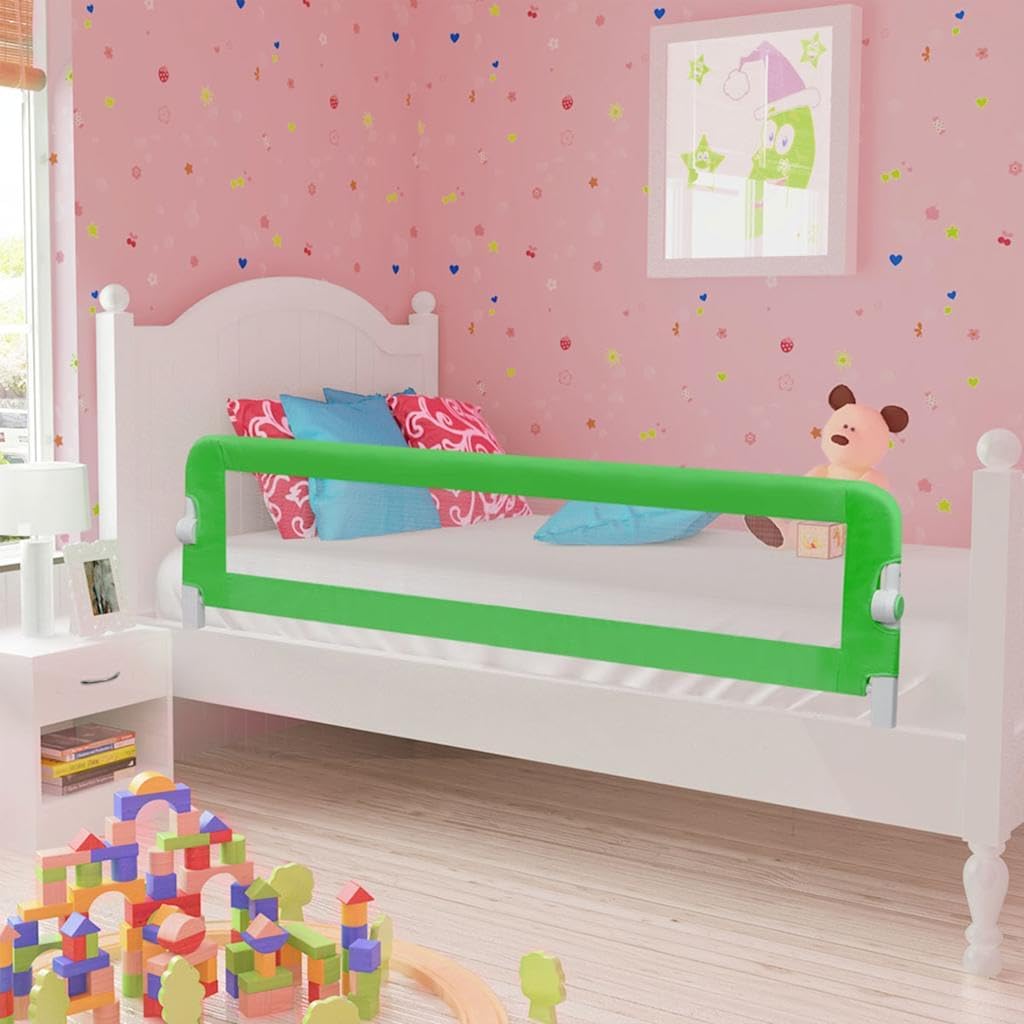 Bettschutzgitter für Kinderbett 120x42 cm, 120 x 42 cm Grün