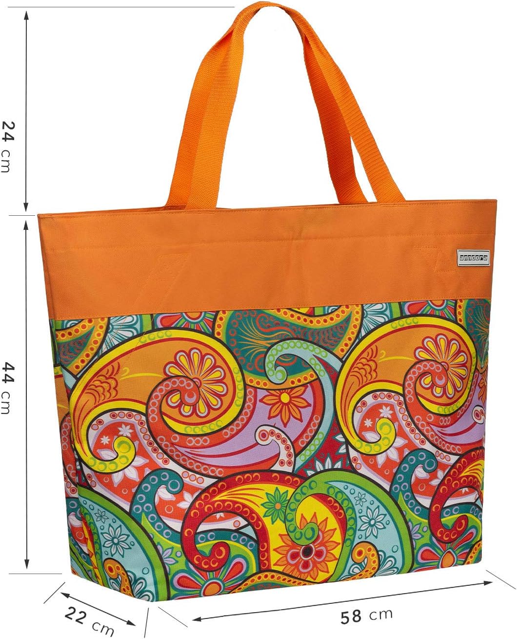Strandtasche, Paisley Orange