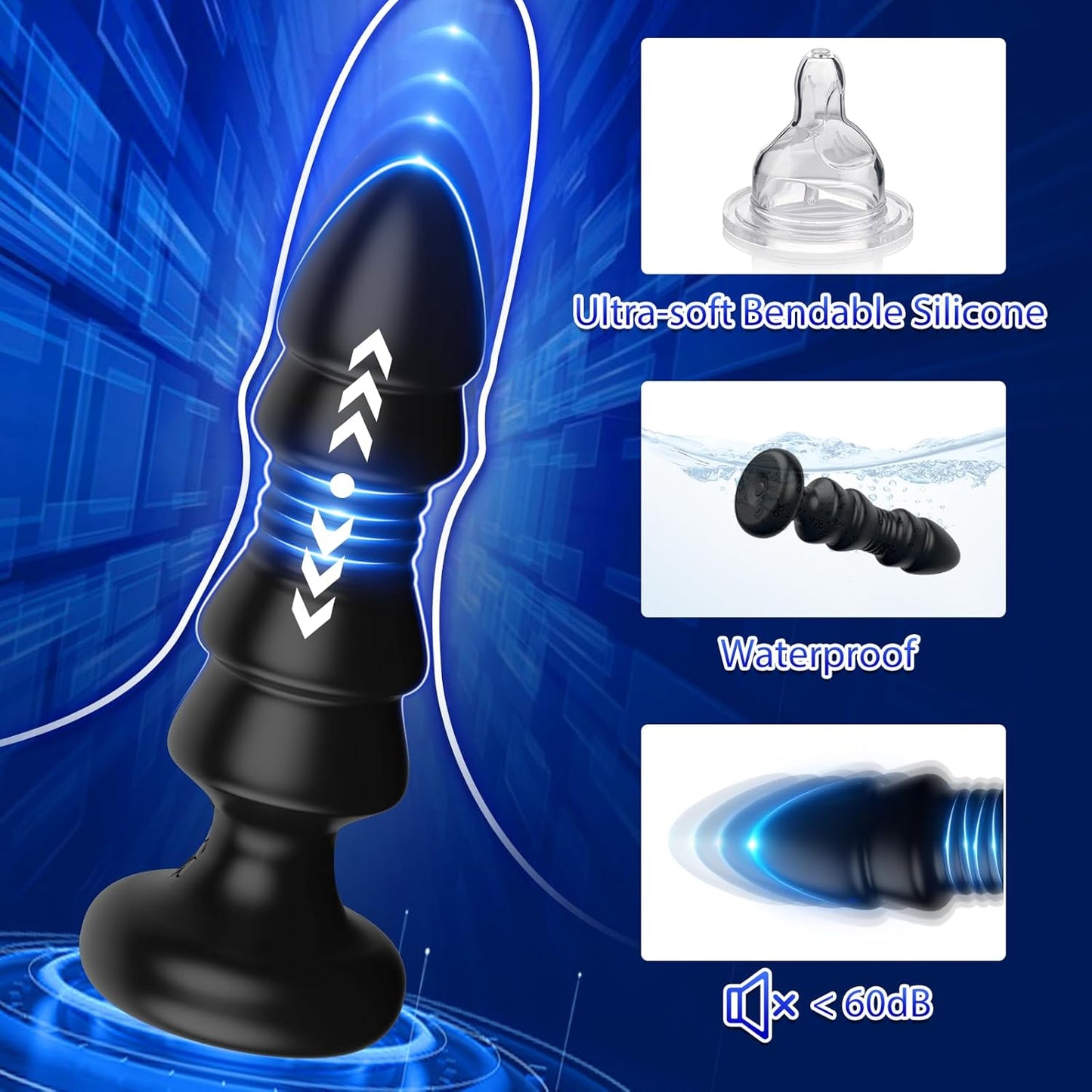 Vibrierender Analplug mit App-Steuerung