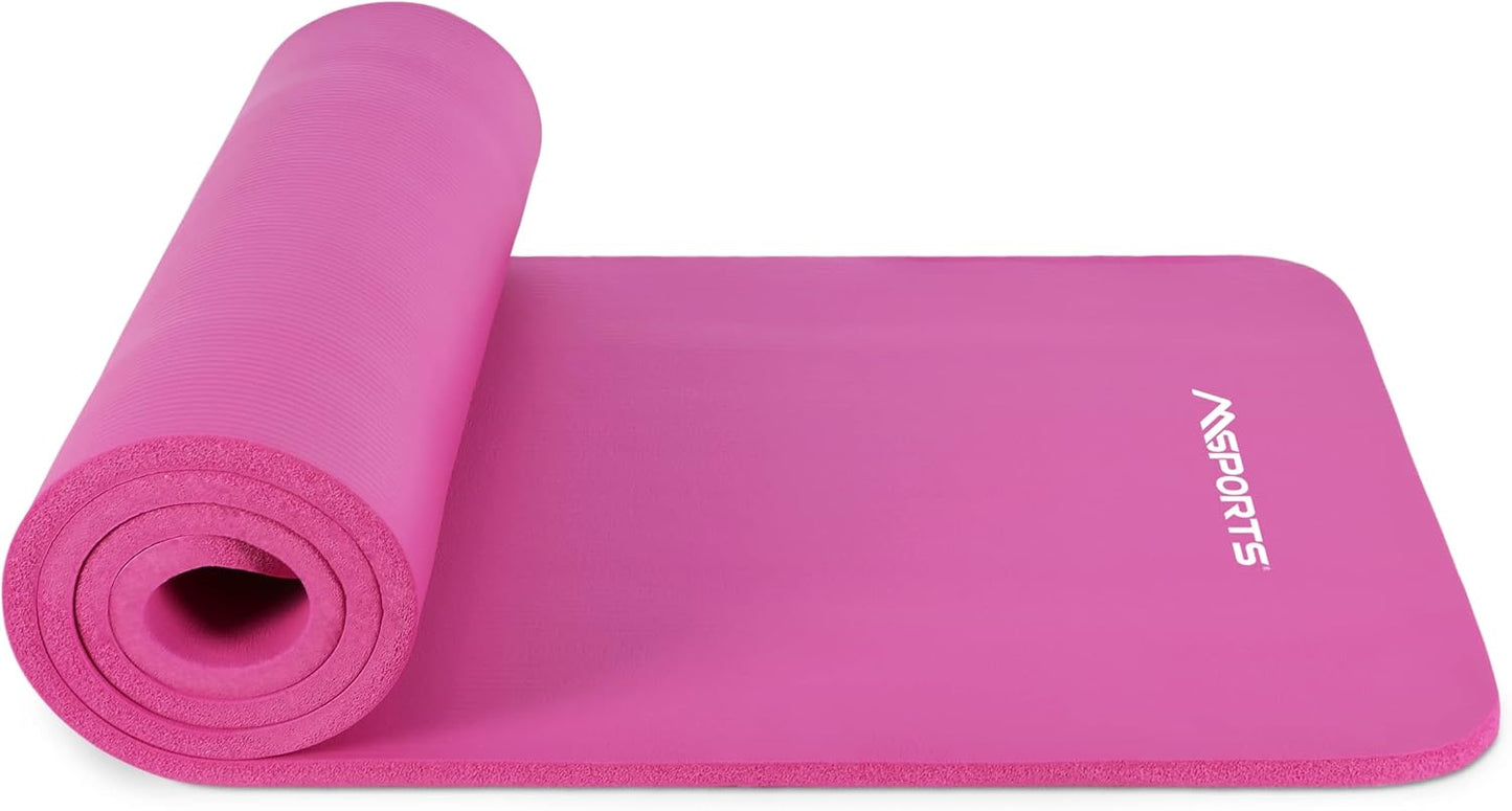 Gymnastik- und Yogamatte, Pastellpink 183 x 61 x 1 cm