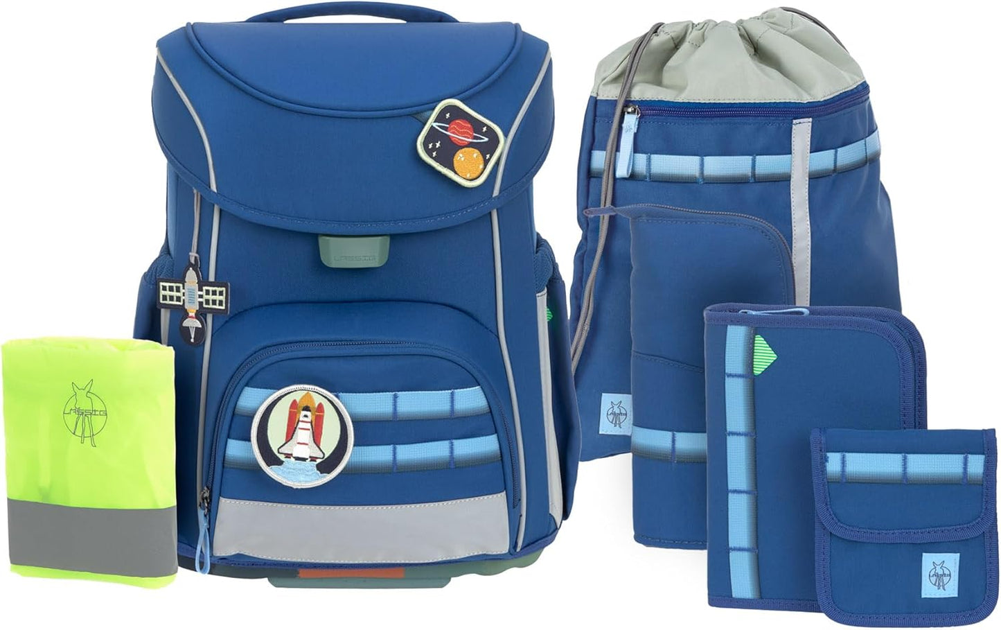 Schulranzen-Set Slim Unique, Dunkelblau
