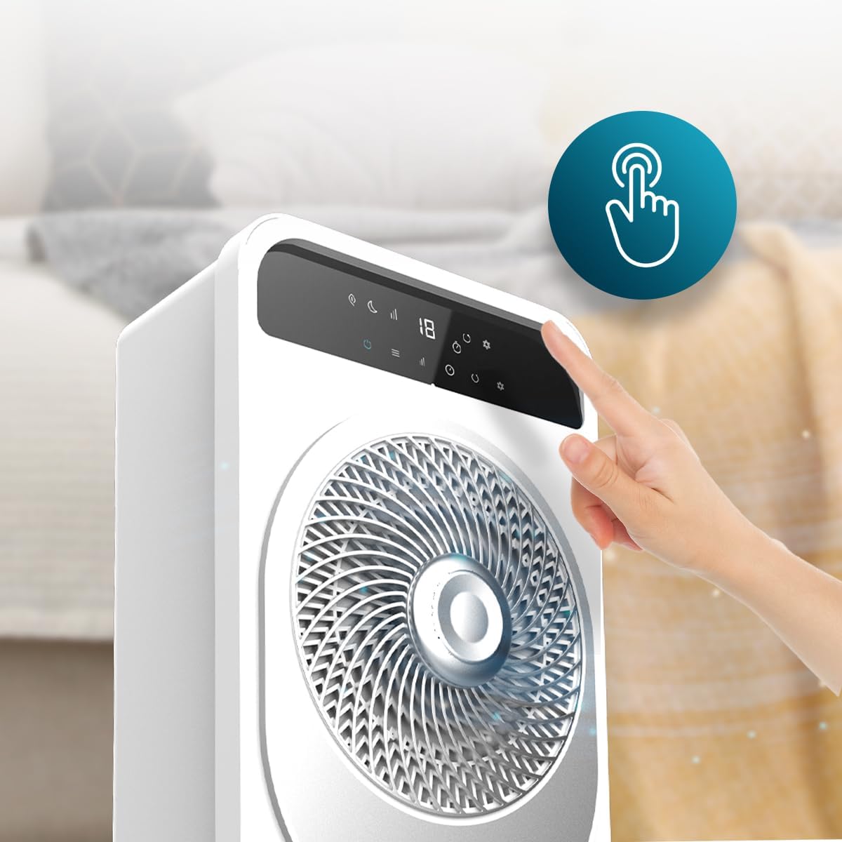 Verdunstungskühler EnergySilence 5000 Cool Wave mit Fernsteuerung und LED Display, 5 L Fernbedienung