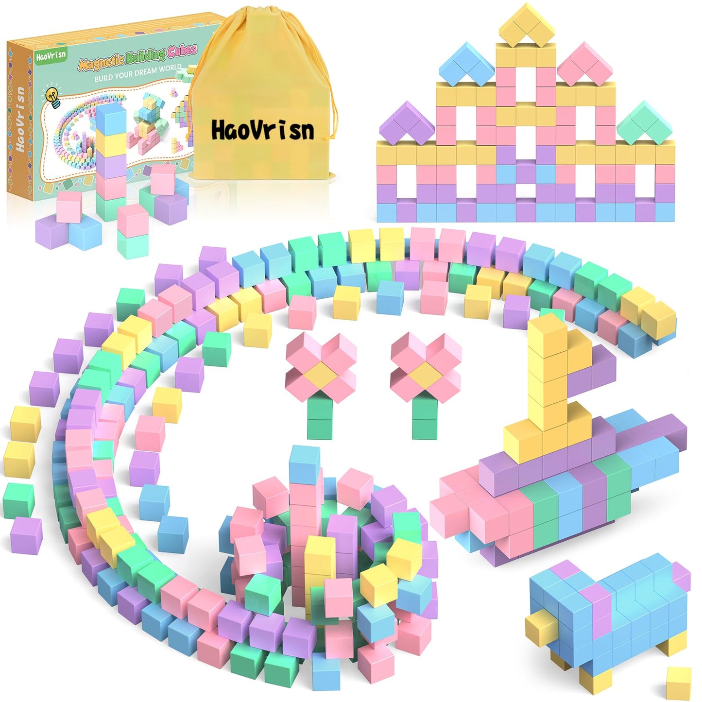 Magnetische Bausteine Blöcke-Set, 100 Stück