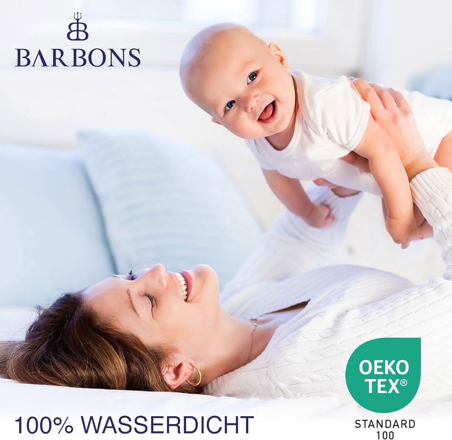 2er-Set Wasserdichte Matratzenschoner, 80 x 200 cm, White 80 x 200 cm 2er