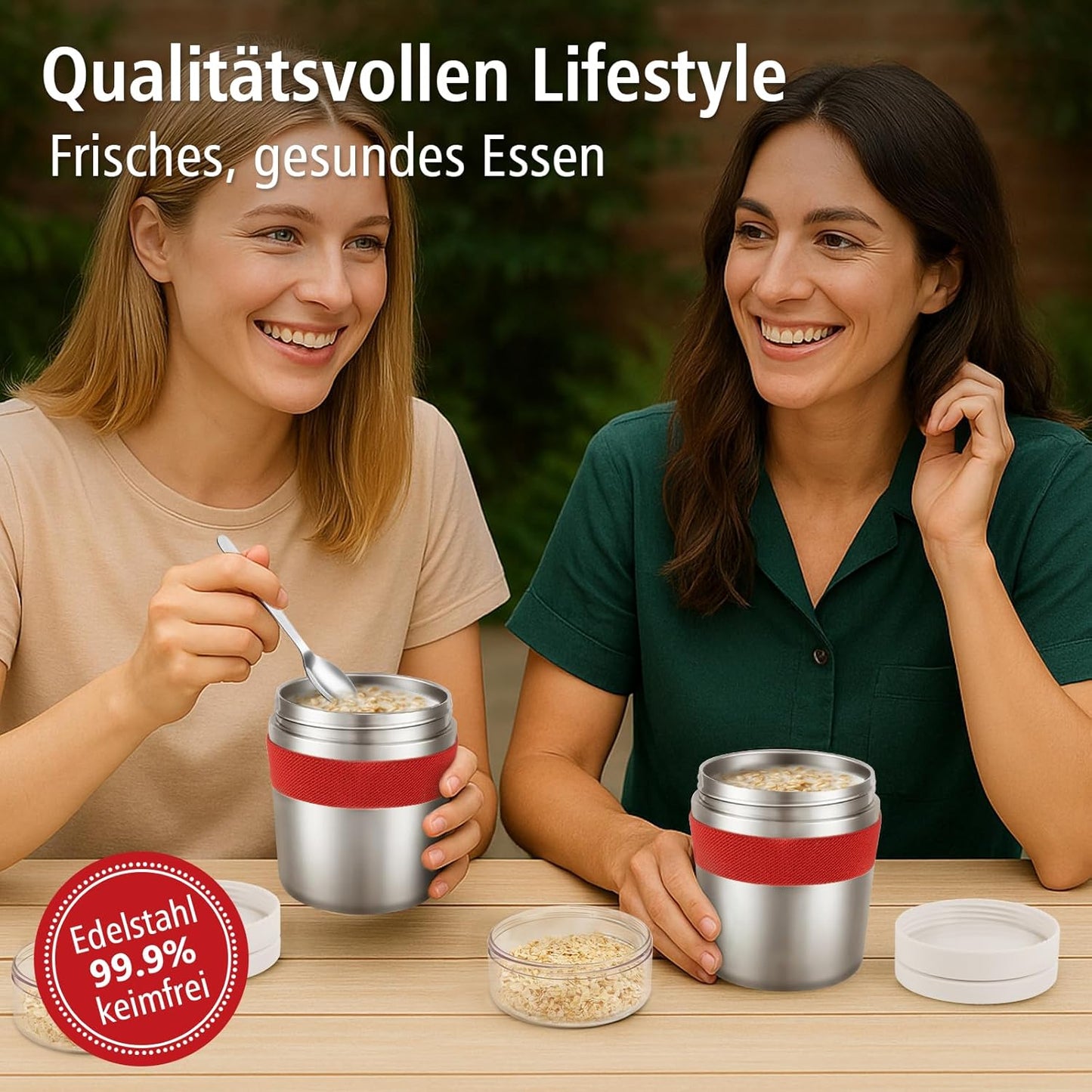 Müslibecher to Go mit Löffel
