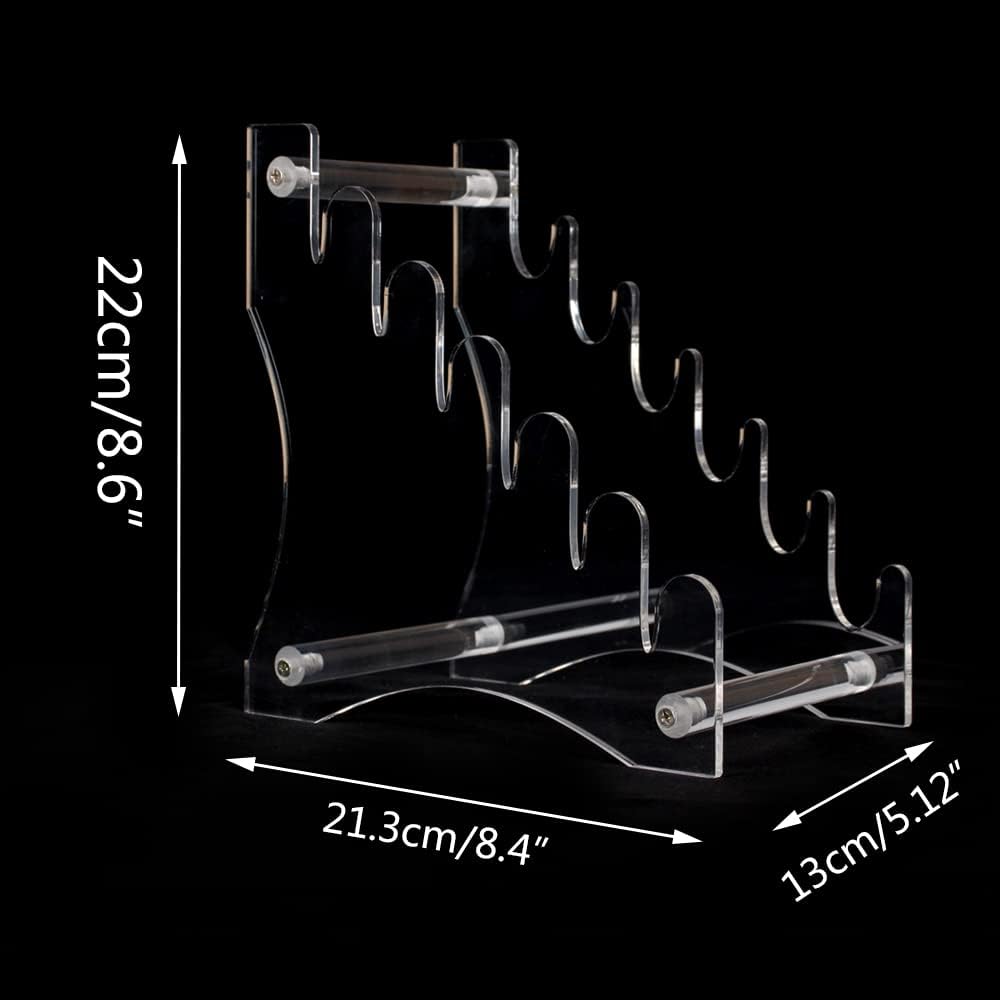 2 Stück Messerständer Display für 6 Messer, Transparent 2 Stück