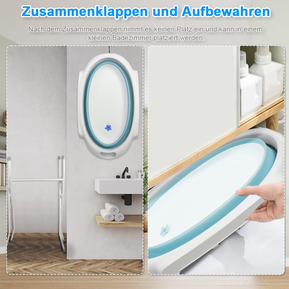 Faltbare Babywanne, 66 x 61 x 82 cm (grün)