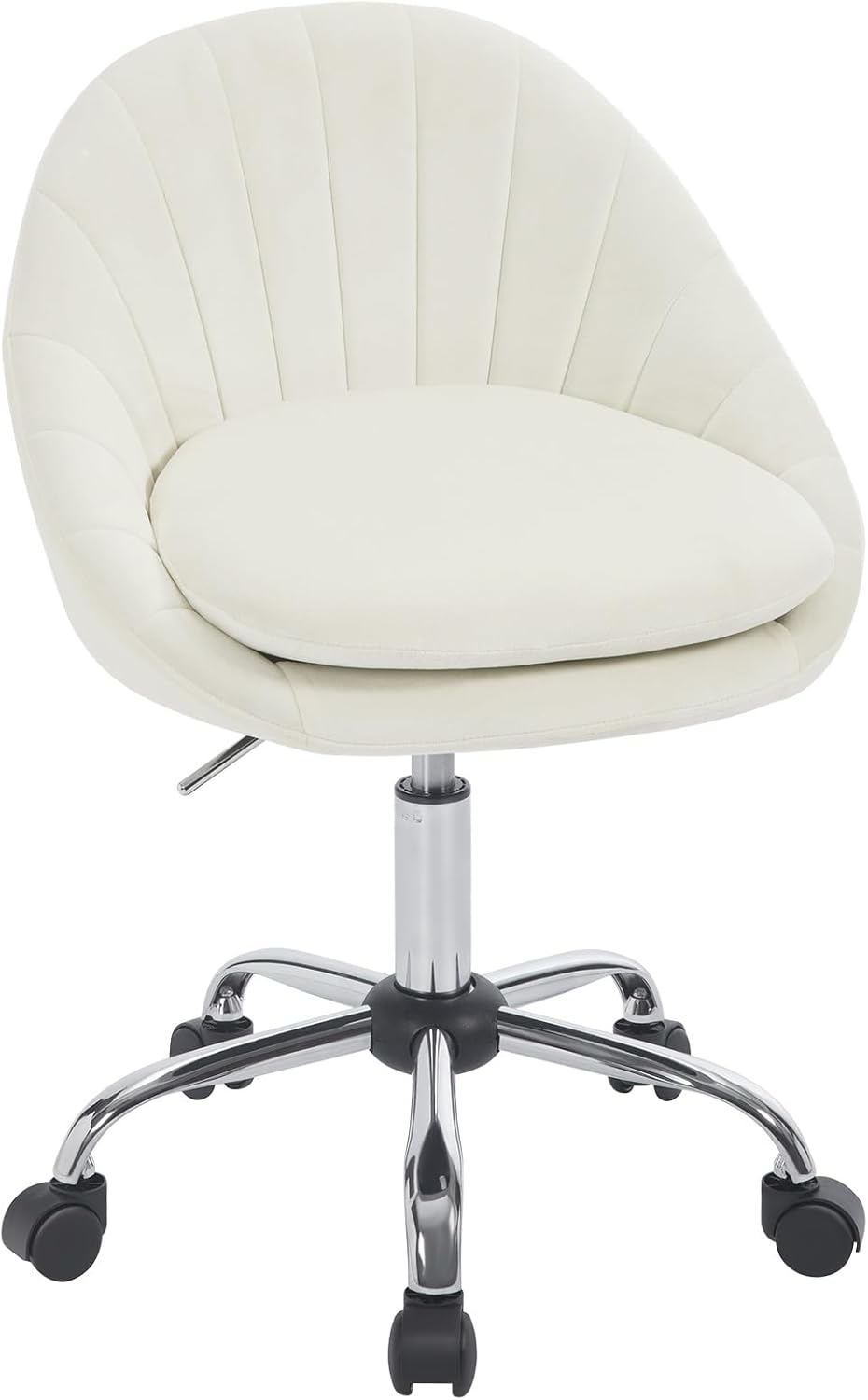 Ergonomischer Drehstuhl, Beige Samt