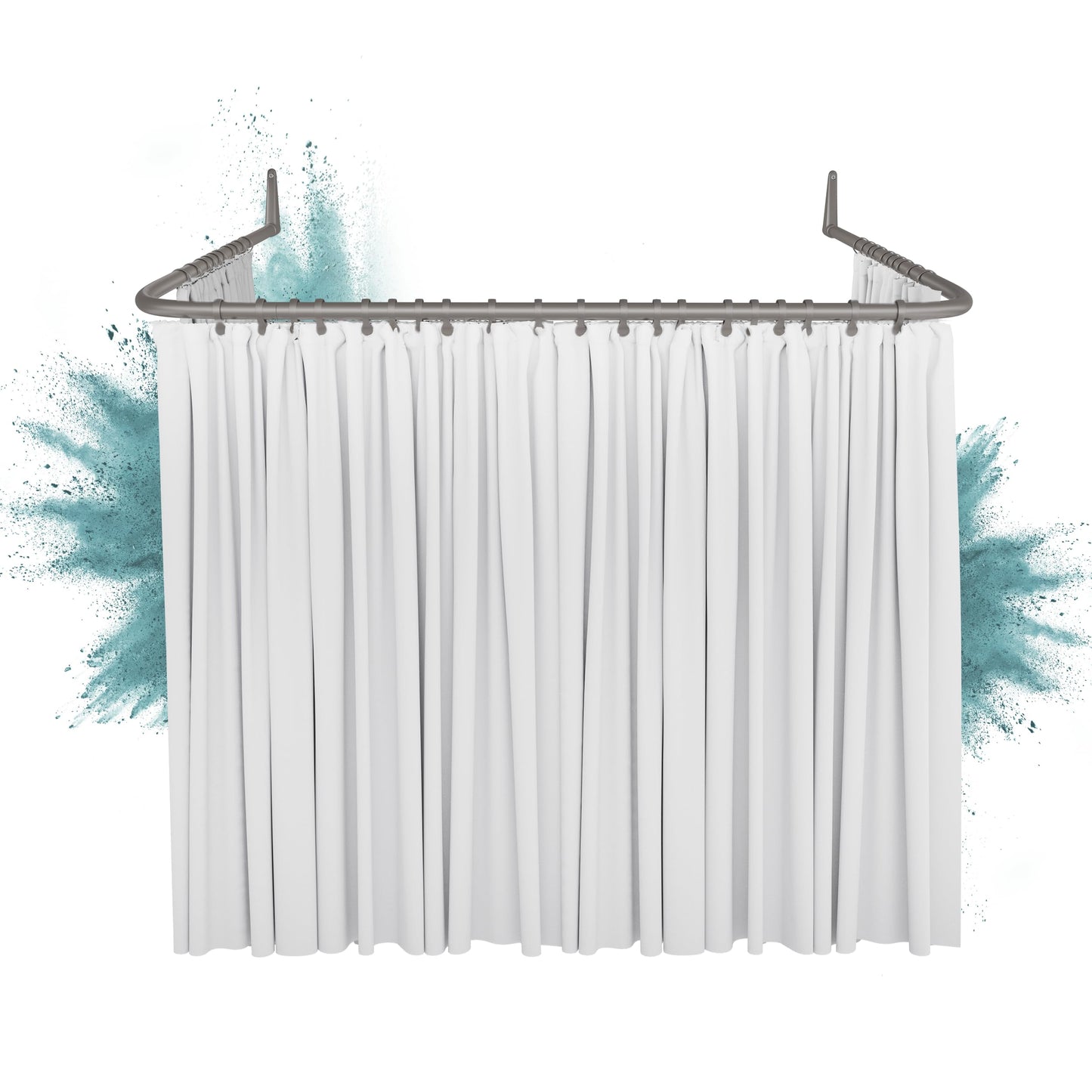 Winkelstange für Dusche, Grau