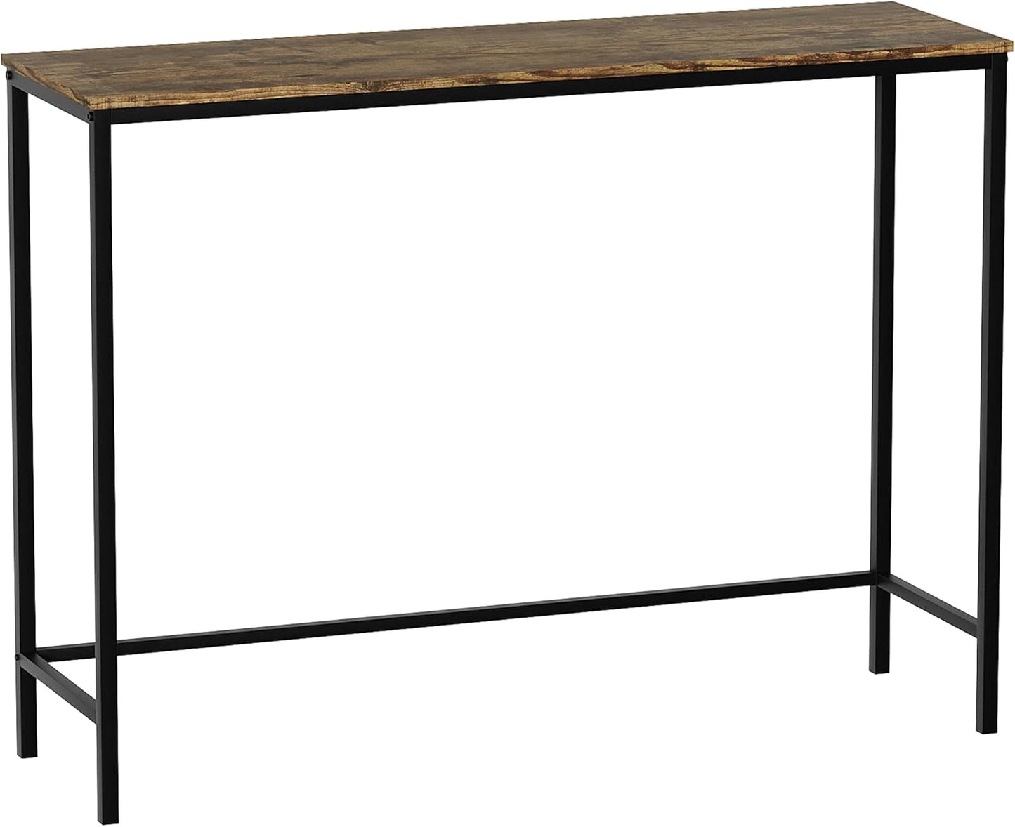 Brooklyn Konsolentisch aus Holz, ohne Schublade, Dark Wood No Drawer