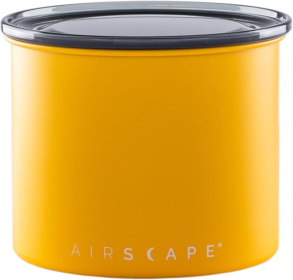 Airscape Kaffeebehälter mit luftdichtem Deckel, Mattgelb S