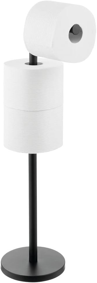 Freistehender Toilettenpapierhalter, Schwarz