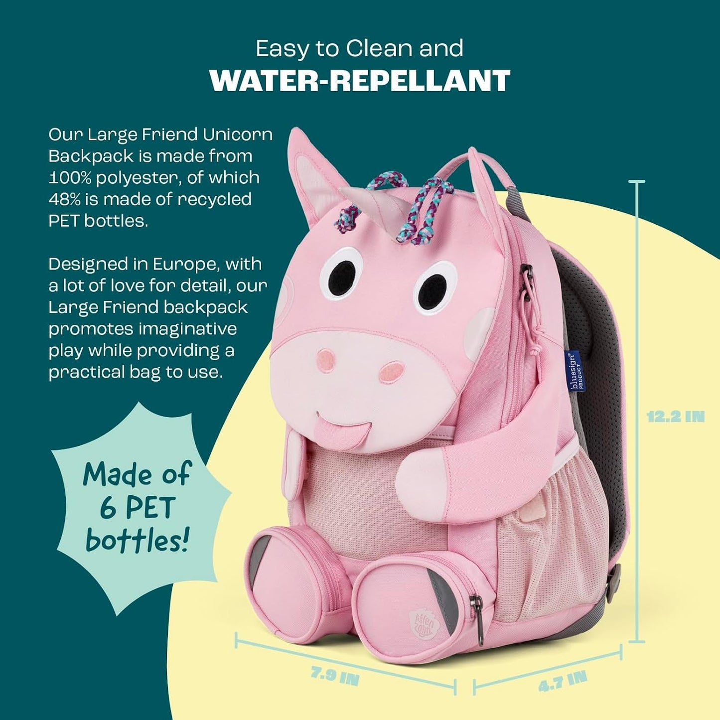 Kinderrucksack Grosser Freund, 8 L Einhorn - Rosa