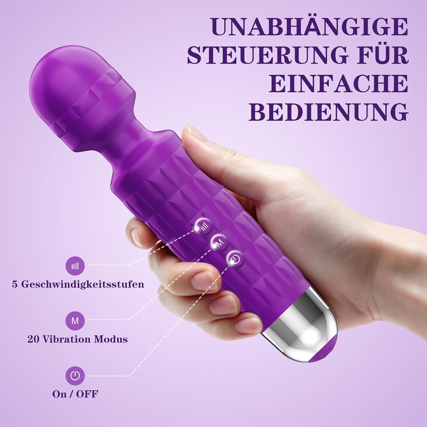 G-Punkt Vibrator mit 20 Stimulationsmodi, Lila