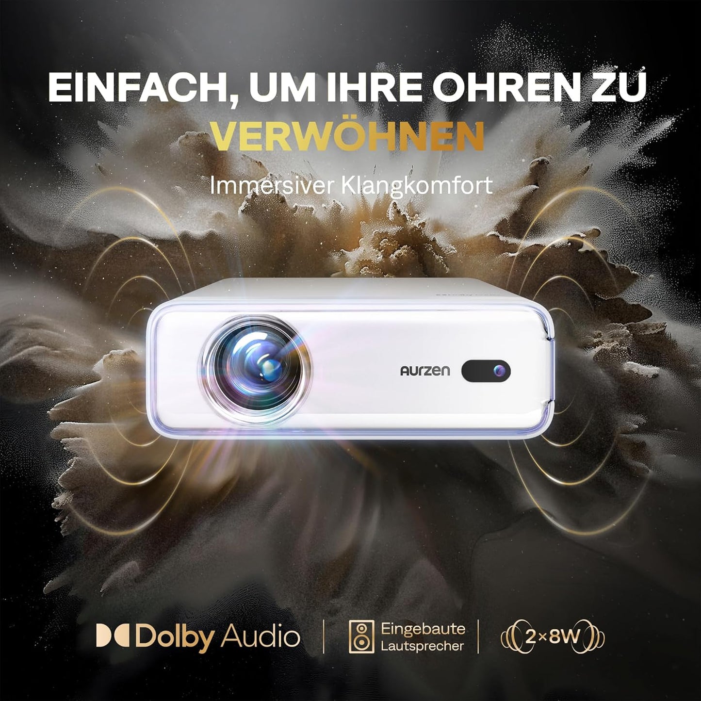Eazze D1 Heimkino Beamer mit 4K Unterstützung