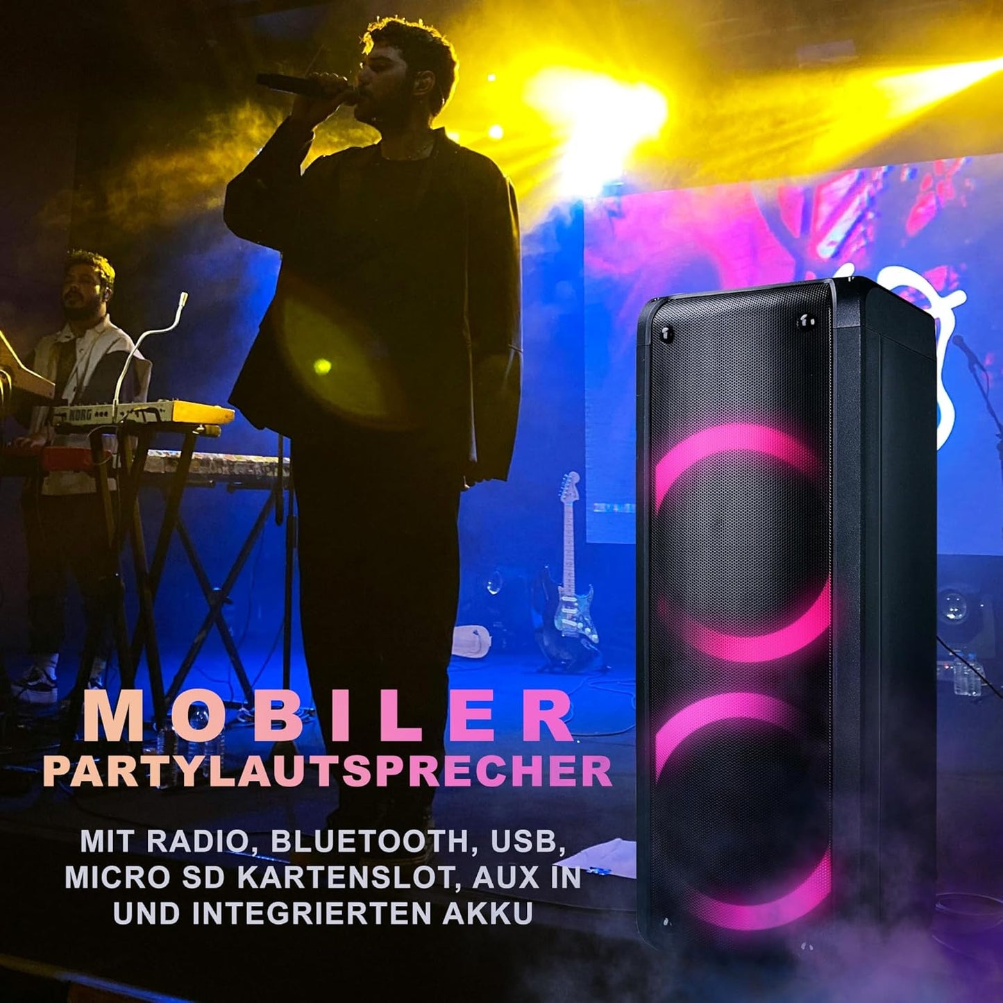 Mobiler Buetooth Partylautsprecher 1PS09BT