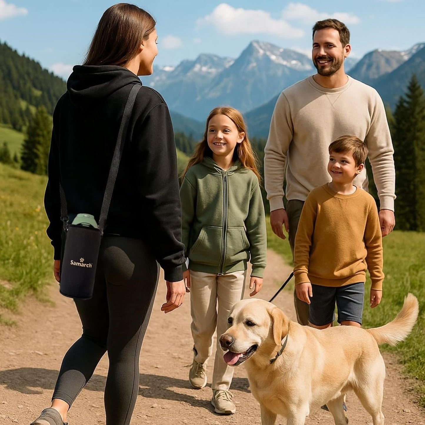 Hundetrinkflasche mit Umhängetasche