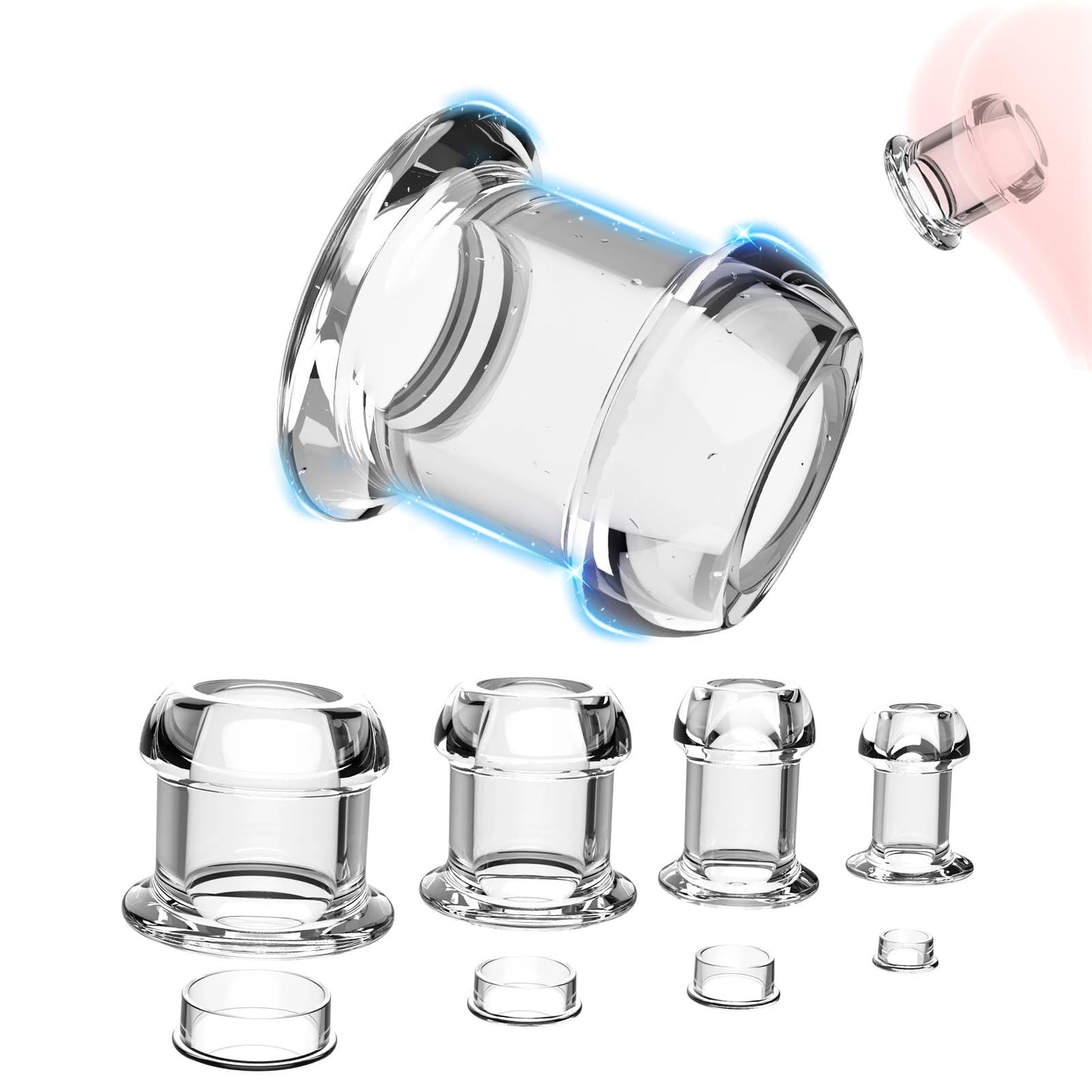 Analplugset mit Tunnel-Design, S+m+l+xl