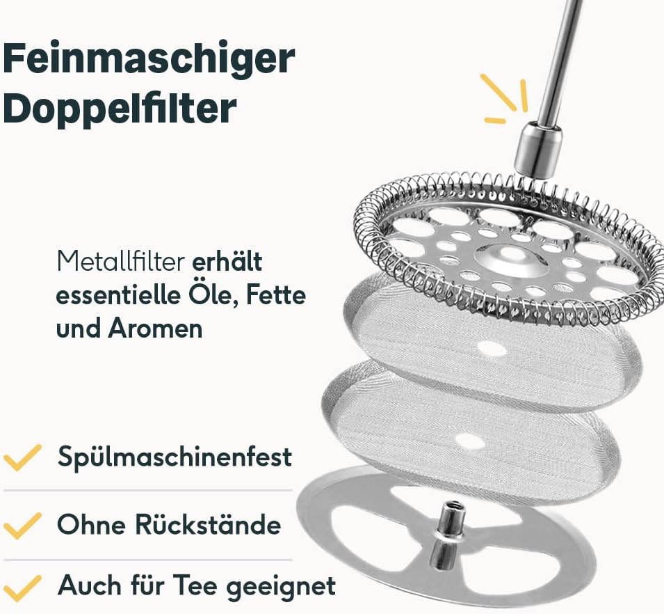 Kaffeemühle und French Press Set, Spar-set 2er Set | Kaffeemühle + French Press