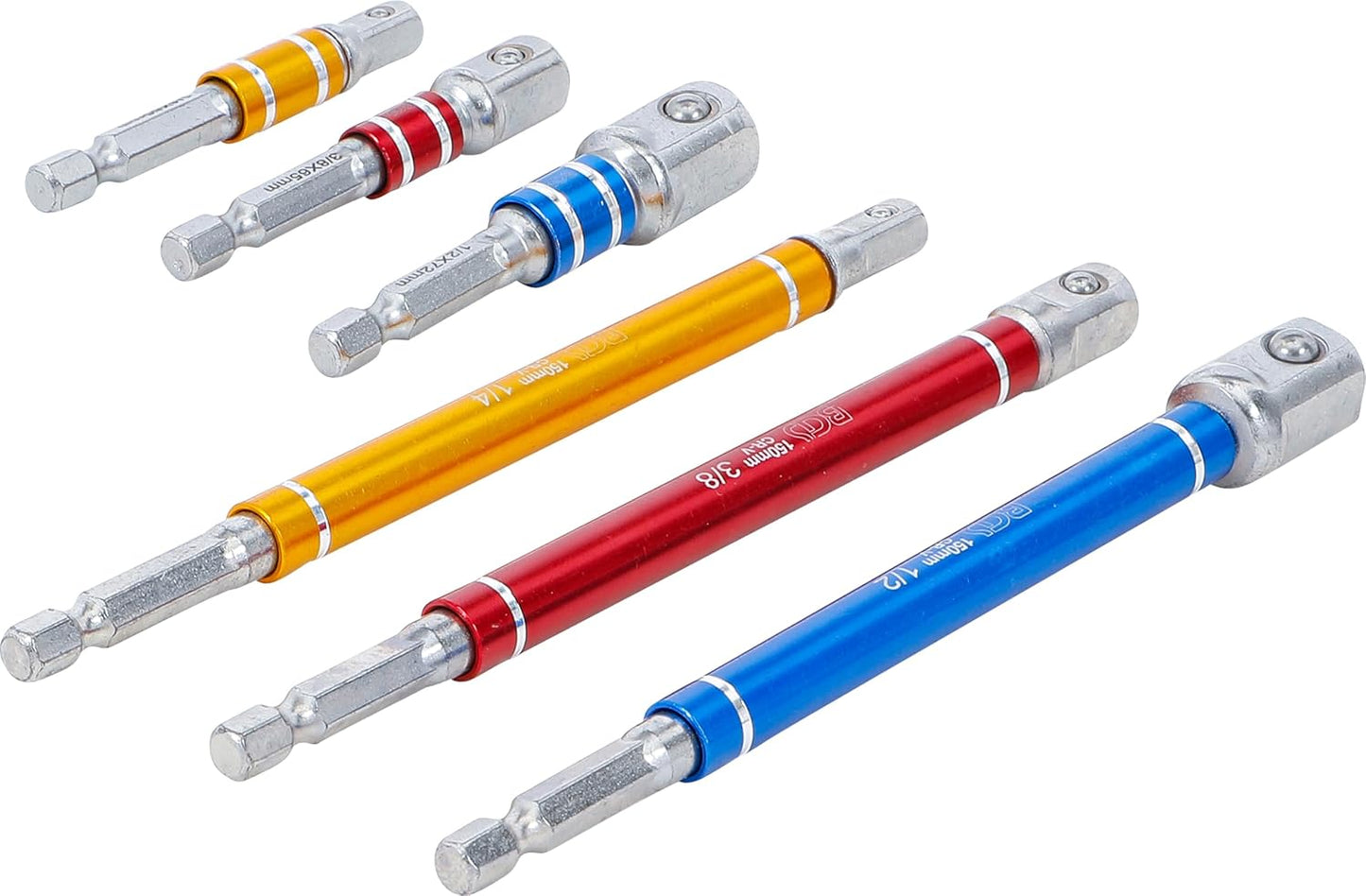 Elektrobohrer-Adapter-Set | Mehrfarbig | 6,3 mm (1/4") Antrieb | Aussenvierkant 6,3 mm (1/4")