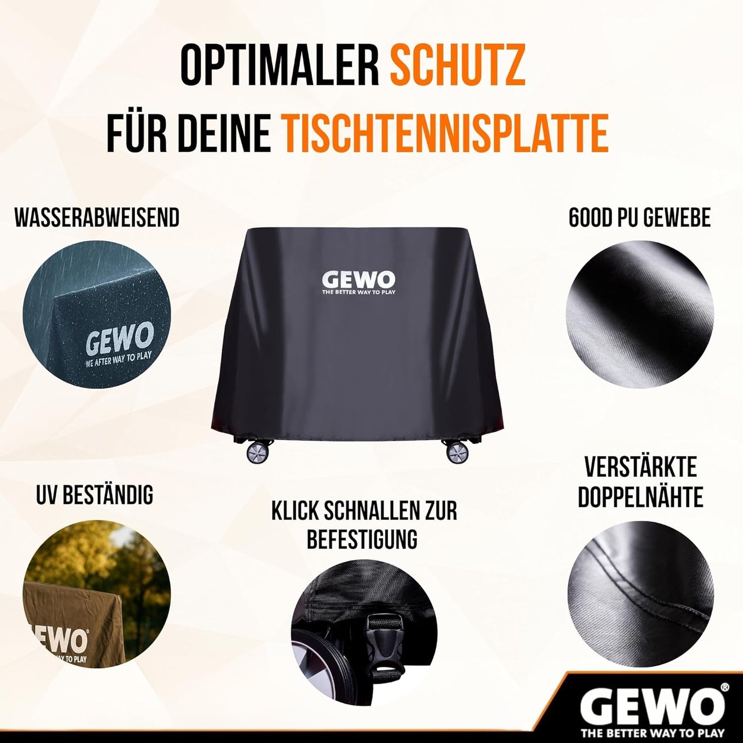 Abdeckung für Tischtennisplatte