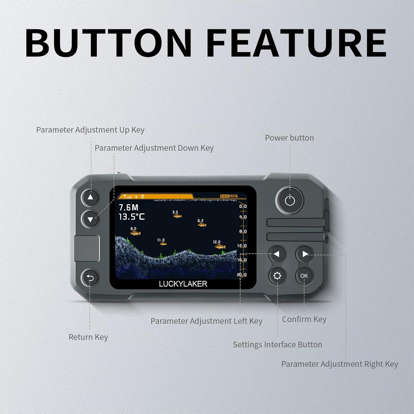 Tragbarer kabelloser Sonar-Fischfinder MT-202