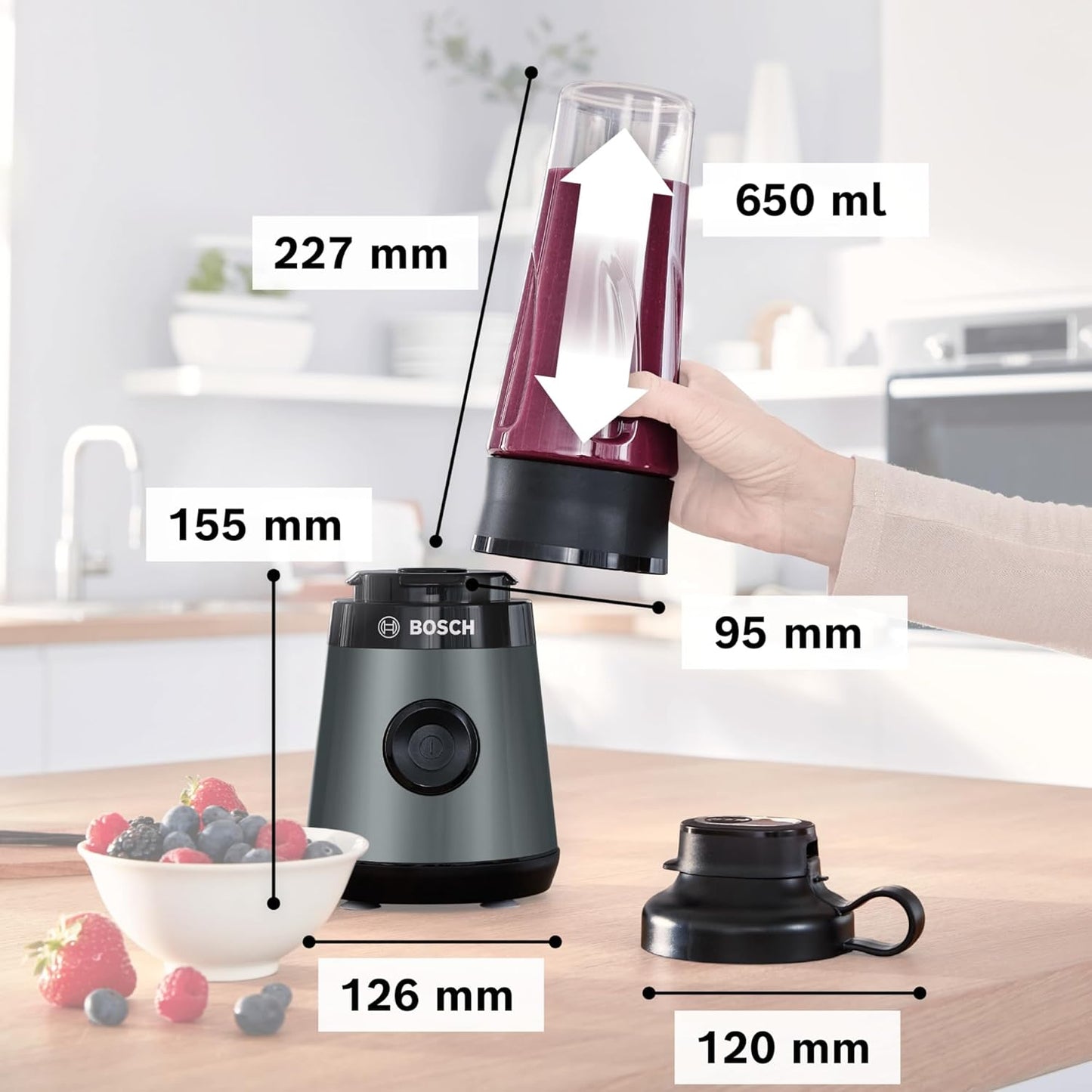MMB2111S Mini-Standmixer VitaPower Serie 2, Schwarz