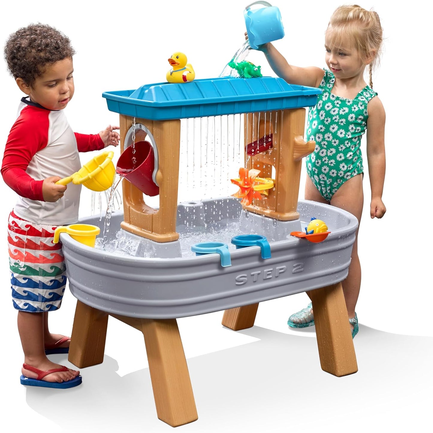 Wasserspieltisch mit Zubehörset, Grau