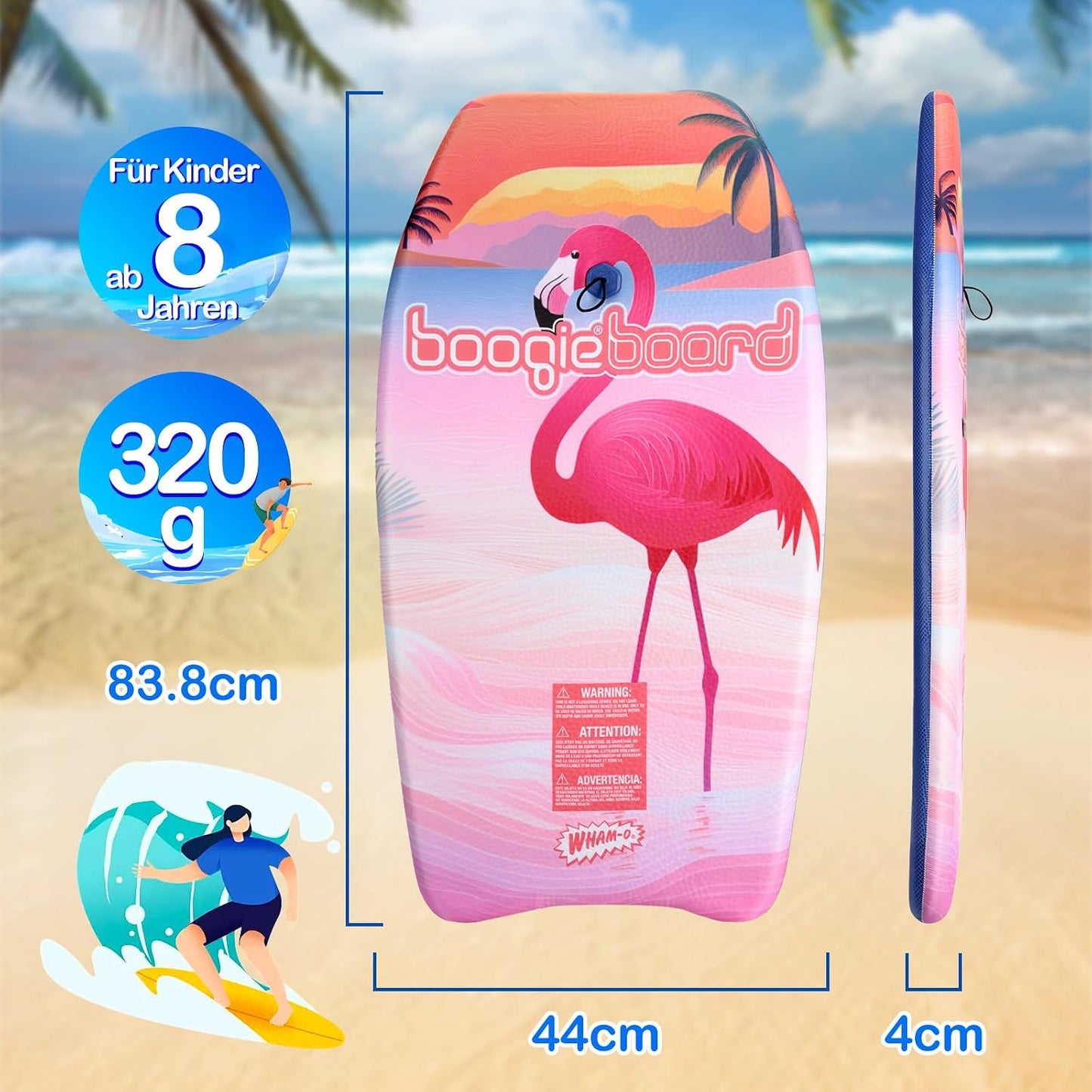 2er-Set Bodyboard, FLAMINGO 84CM 2
