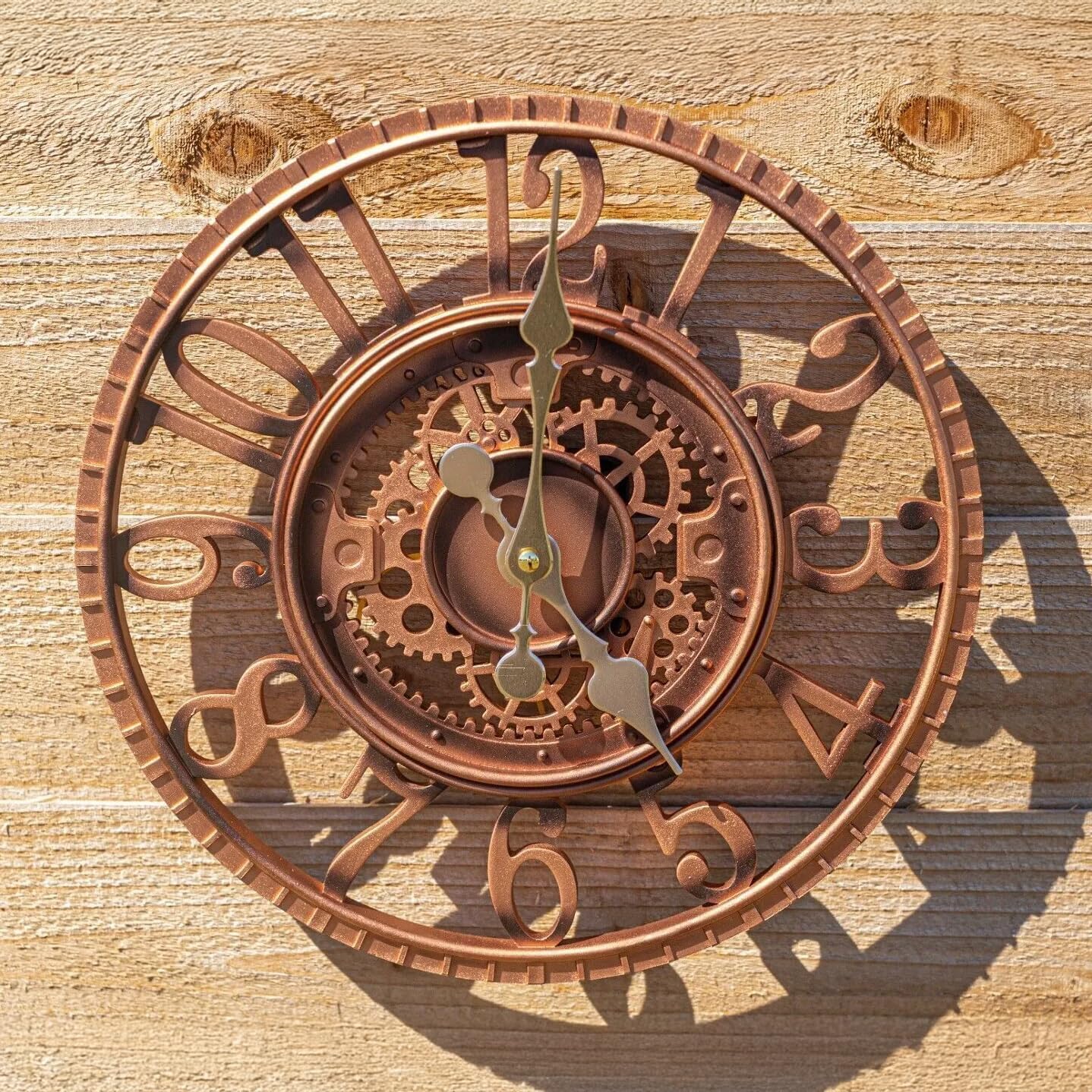 Wetterfeste Gartenuhr, Bronze Face Ouverte 30 Cm Horloge (Gclock6)