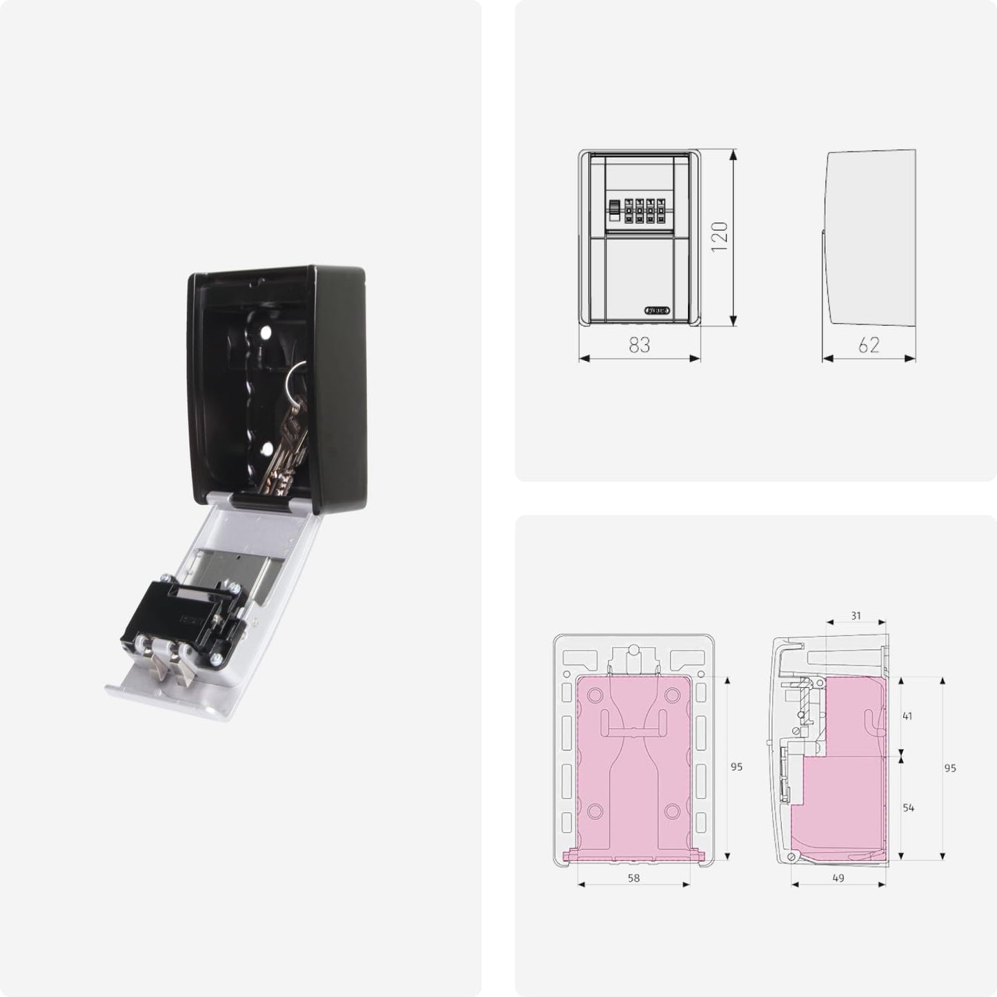 KeyGarage 787 Big LED - Schlüsselbox, Big - LED