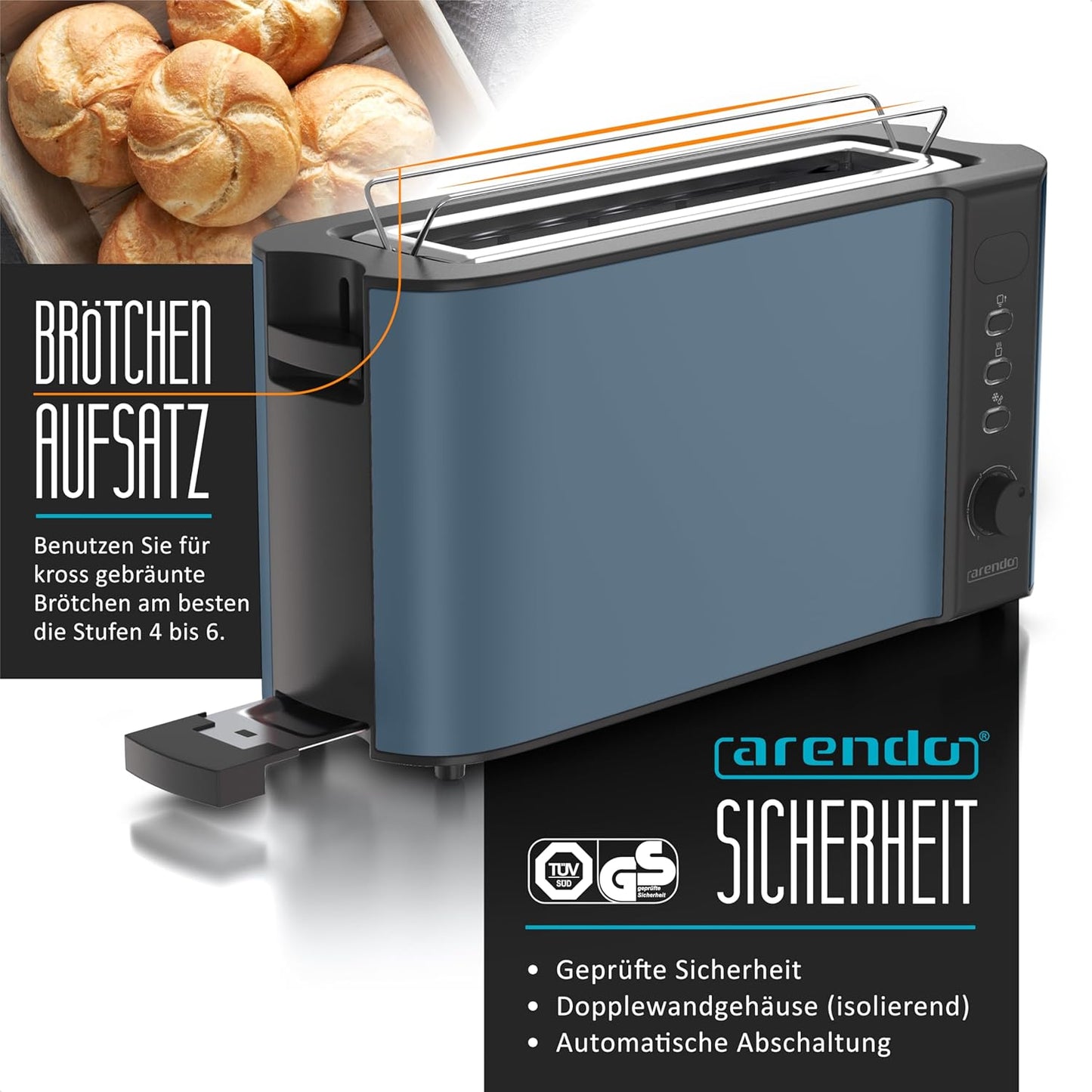 Langschlitz-Toaster, H: Admiralblau