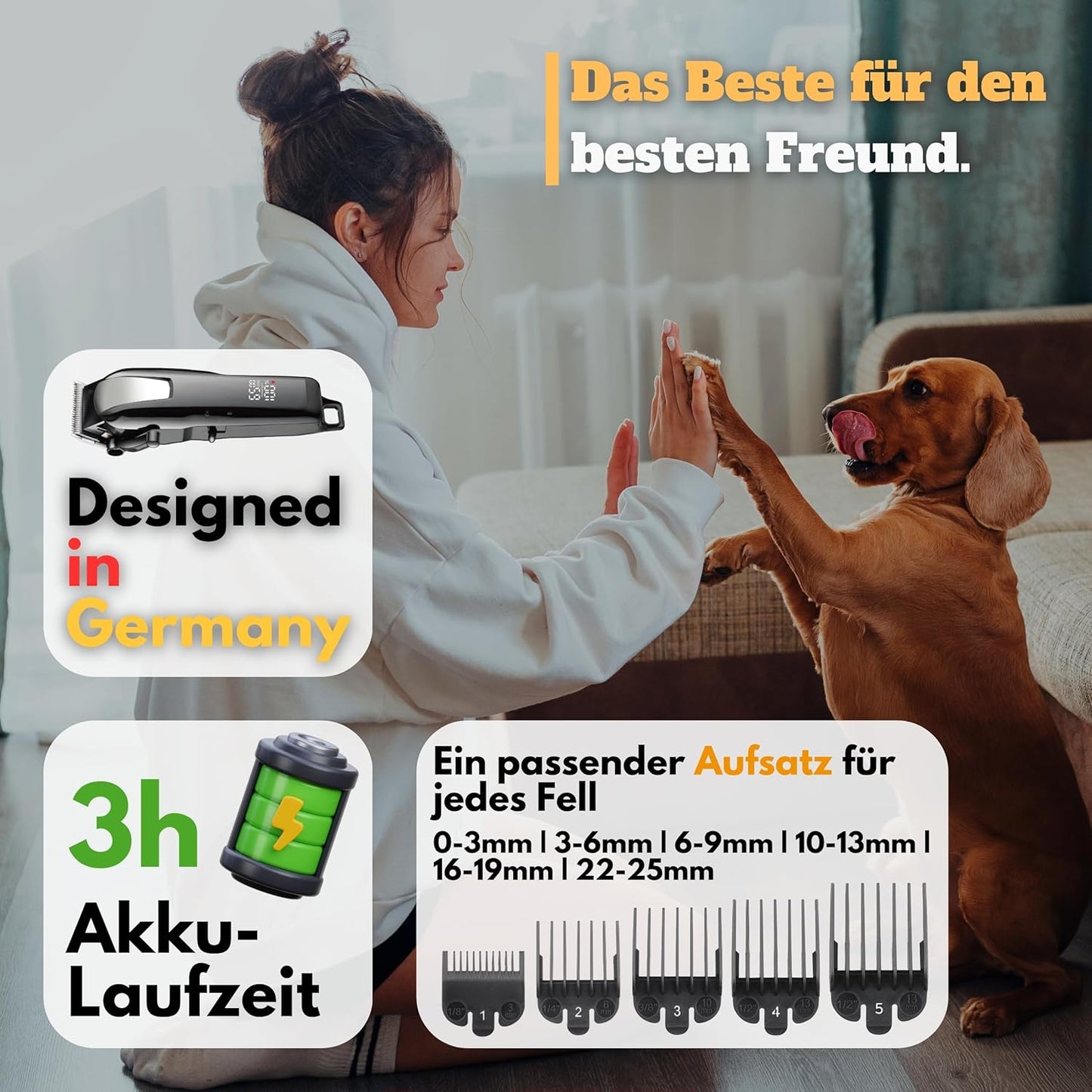 Akku-Hundeschermaschine